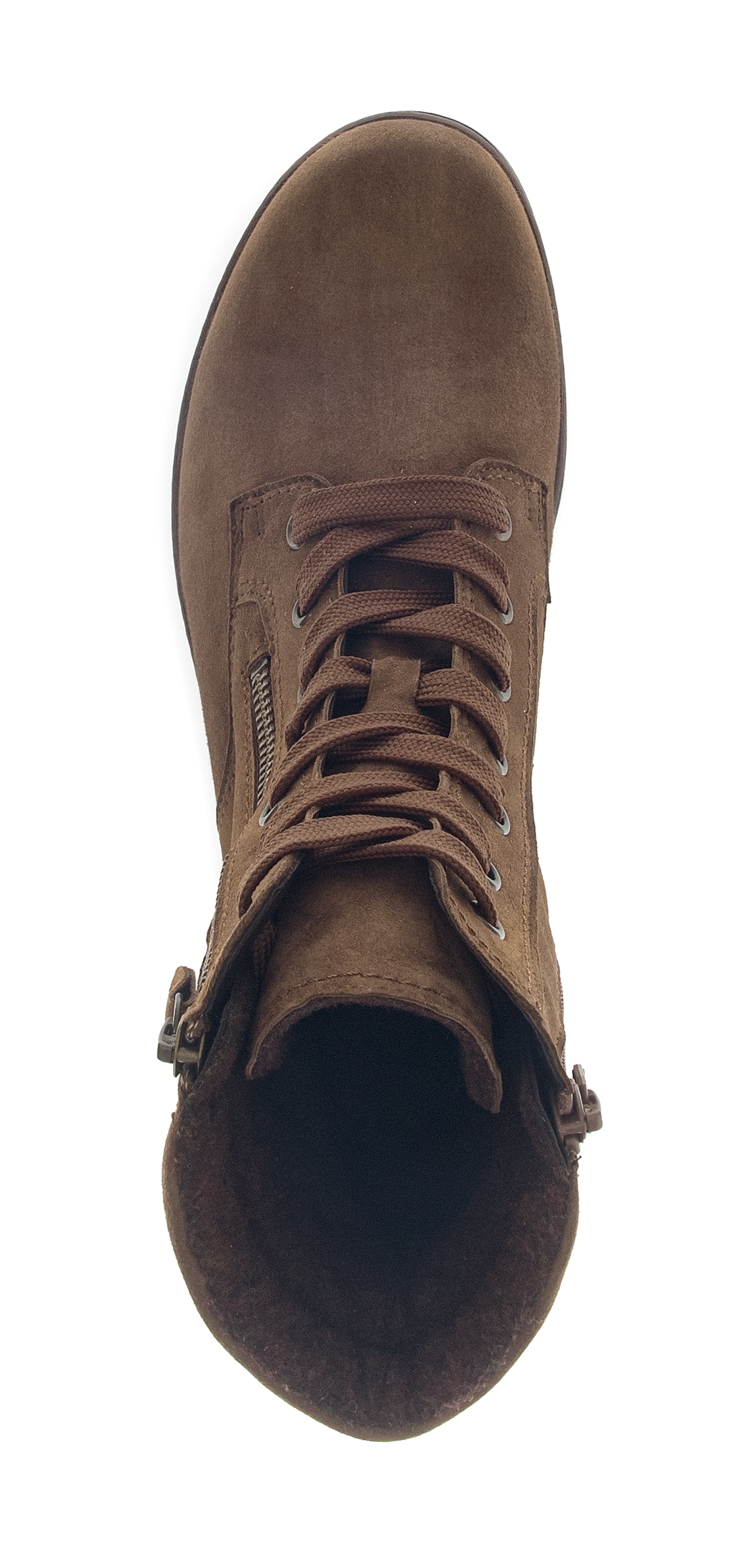 Gabor Schnürstiefelette, Blockabsatz, Schnürboots mit Zierreißverschluss an der Außenseite