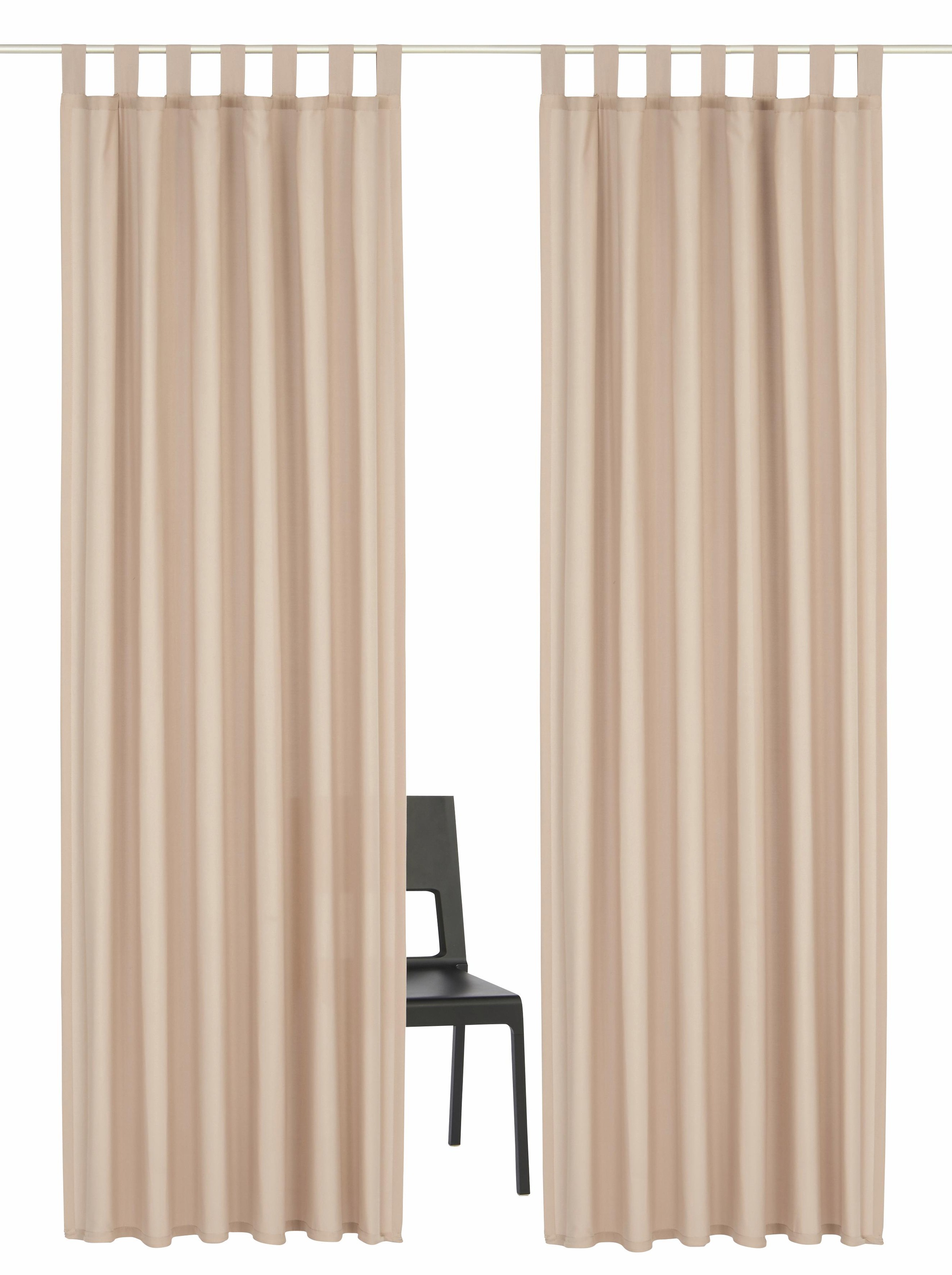 my home Vorhang "Parry" Schlaufen 2 Stk. tlg. 2-er Set, blickdicht, monochr günstig online kaufen