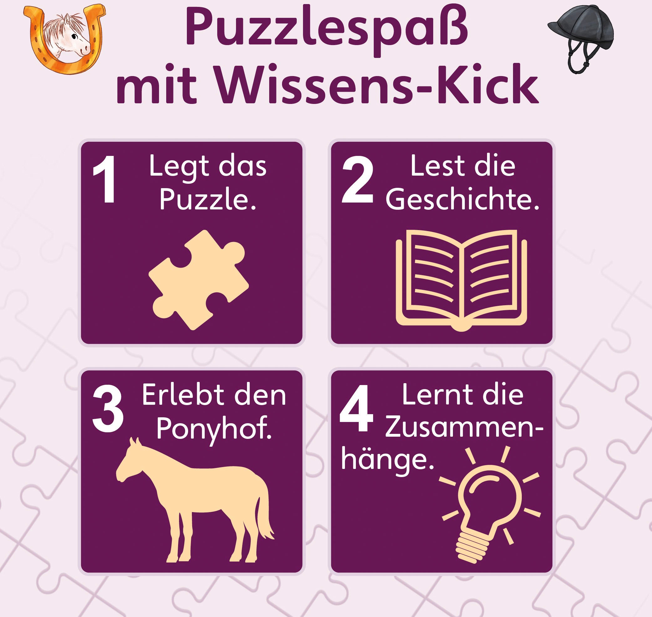 Kosmos Puzzle »WAS IST WAS Junior, Entdecke Pferde & Ponys«, Made in Germany