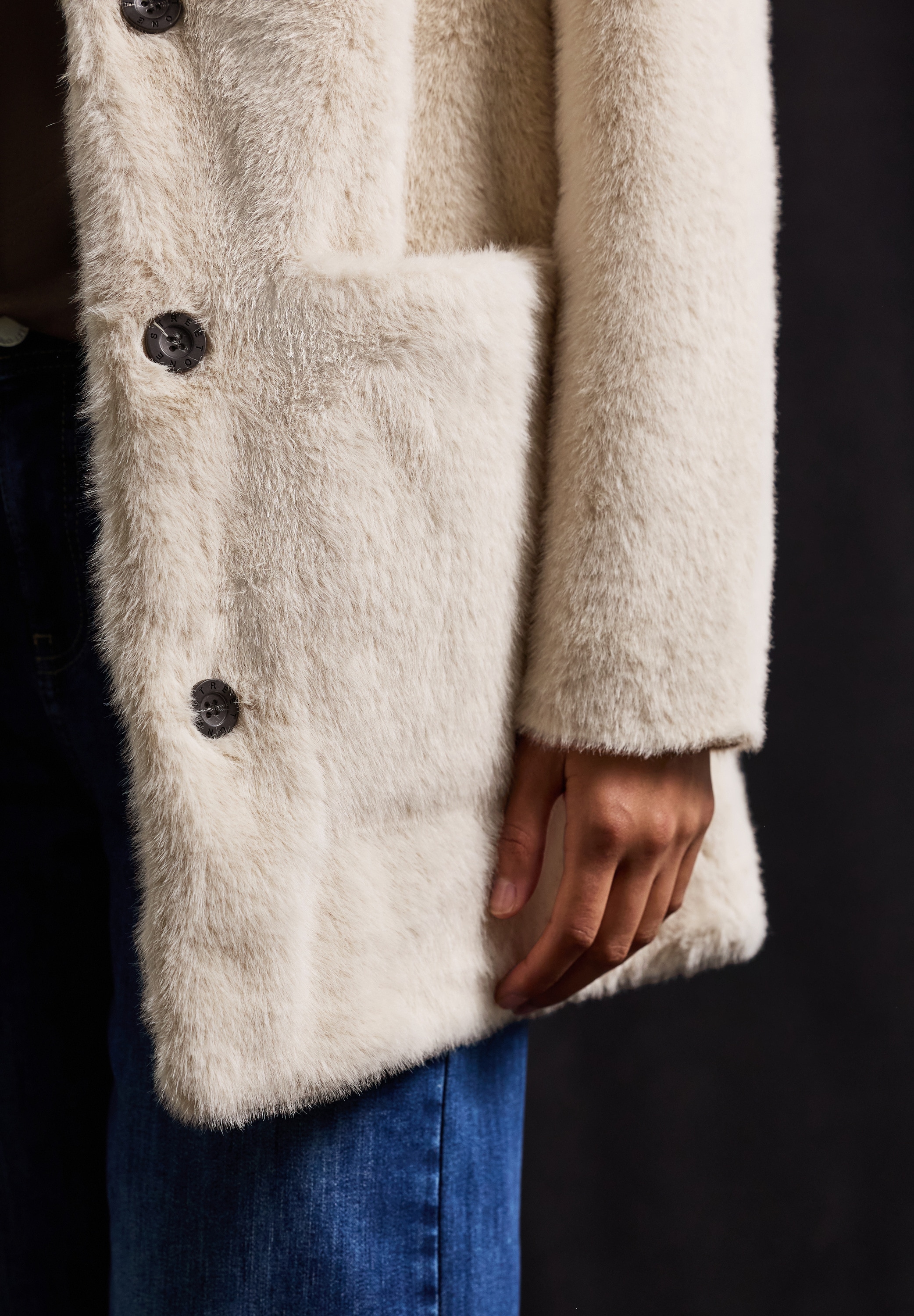 STREET ONE Wollmantel mit Reverskragen