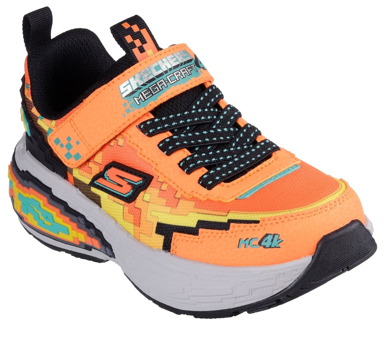Skechers "MEGA-CRAFT 4K", Klettschuh im coolen Pixel-Look, Größenschablone zum Download