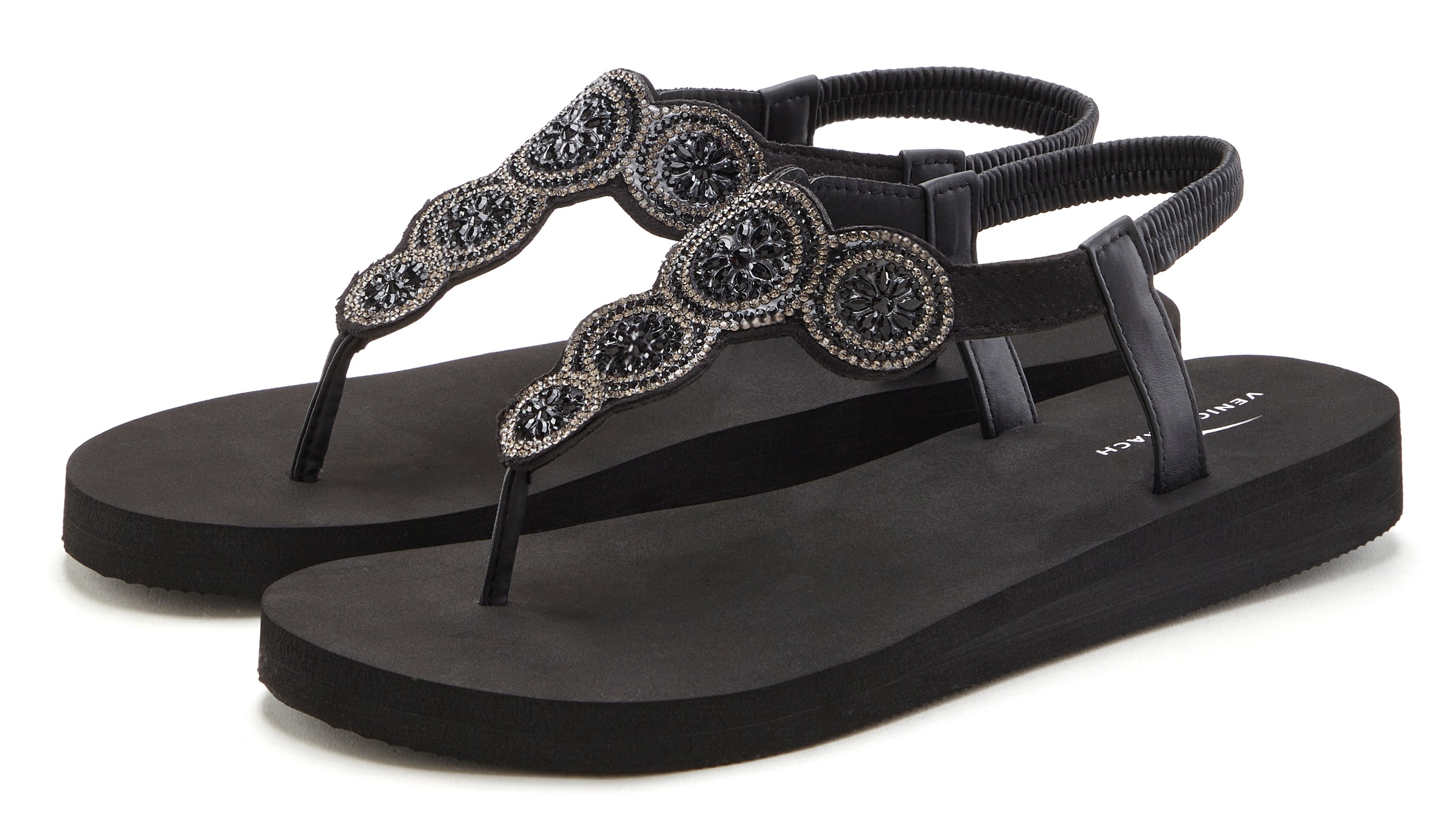 Venice Beach Zehensteg-Sandale, ultraleicht mit Glitzerdetails VEGAN günstig online kaufen