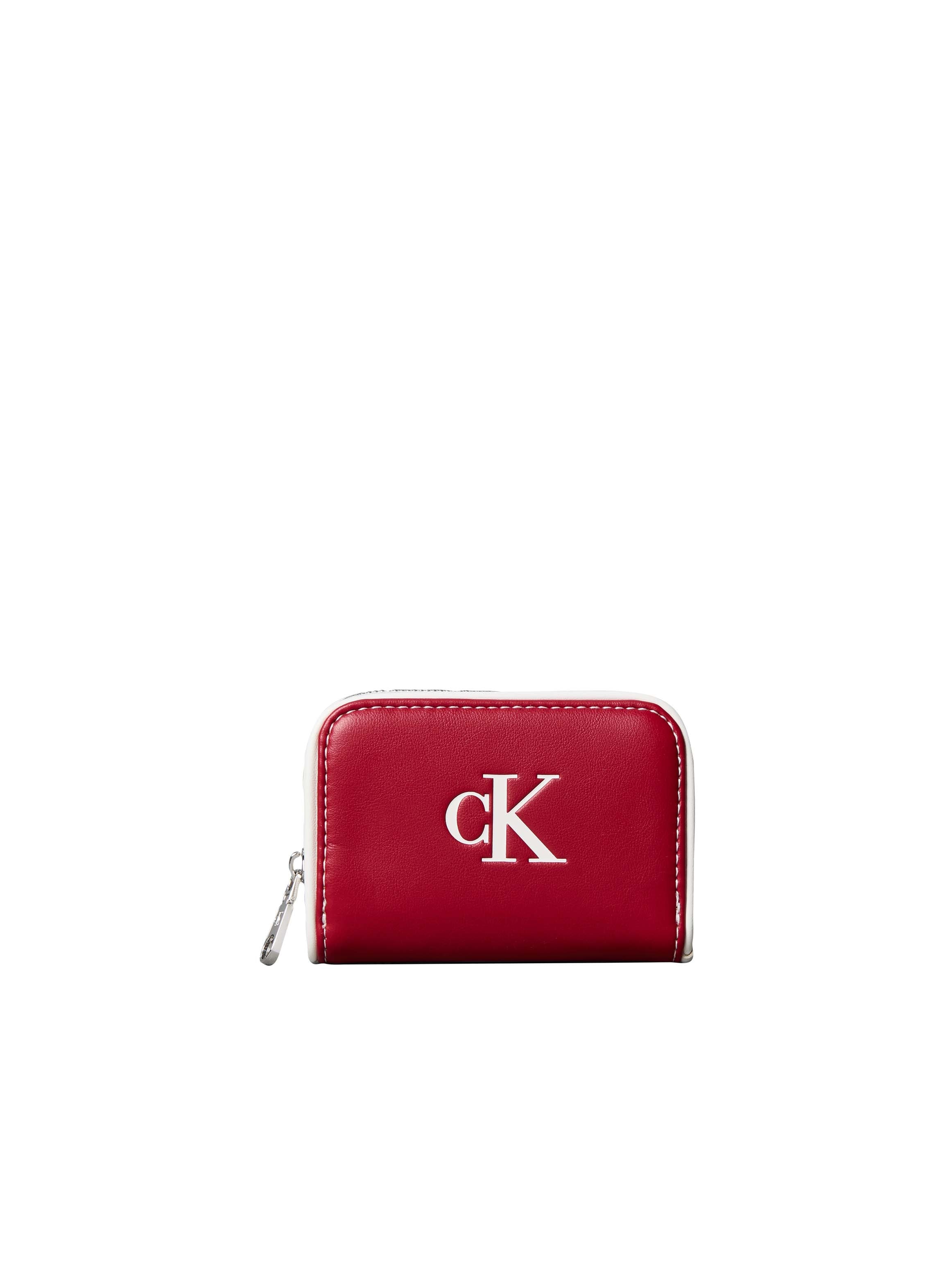 Calvin Klein Geldbörse "CONTRAST CK MEDIUM ZIP AROUND" Geldbeutel, Portemonnaie, Money Pocket mit Reißverschluss