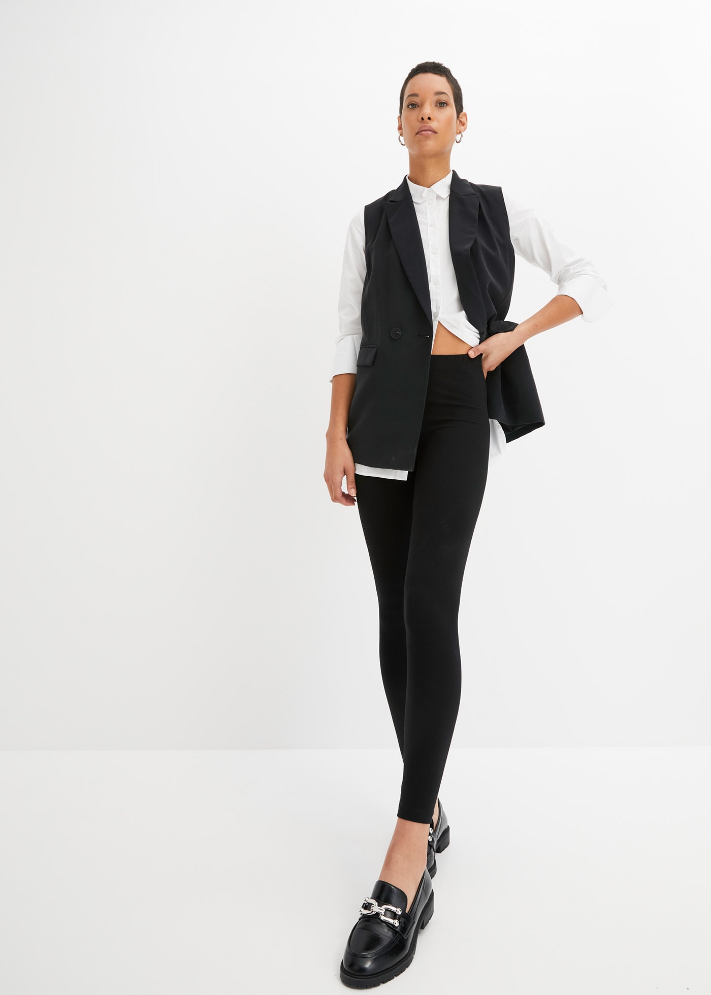 bonprix Leggings »Leggings (2er-Pack)«  aus Baumwolle und Elasthan, schmale Skinny-Fit-Passform