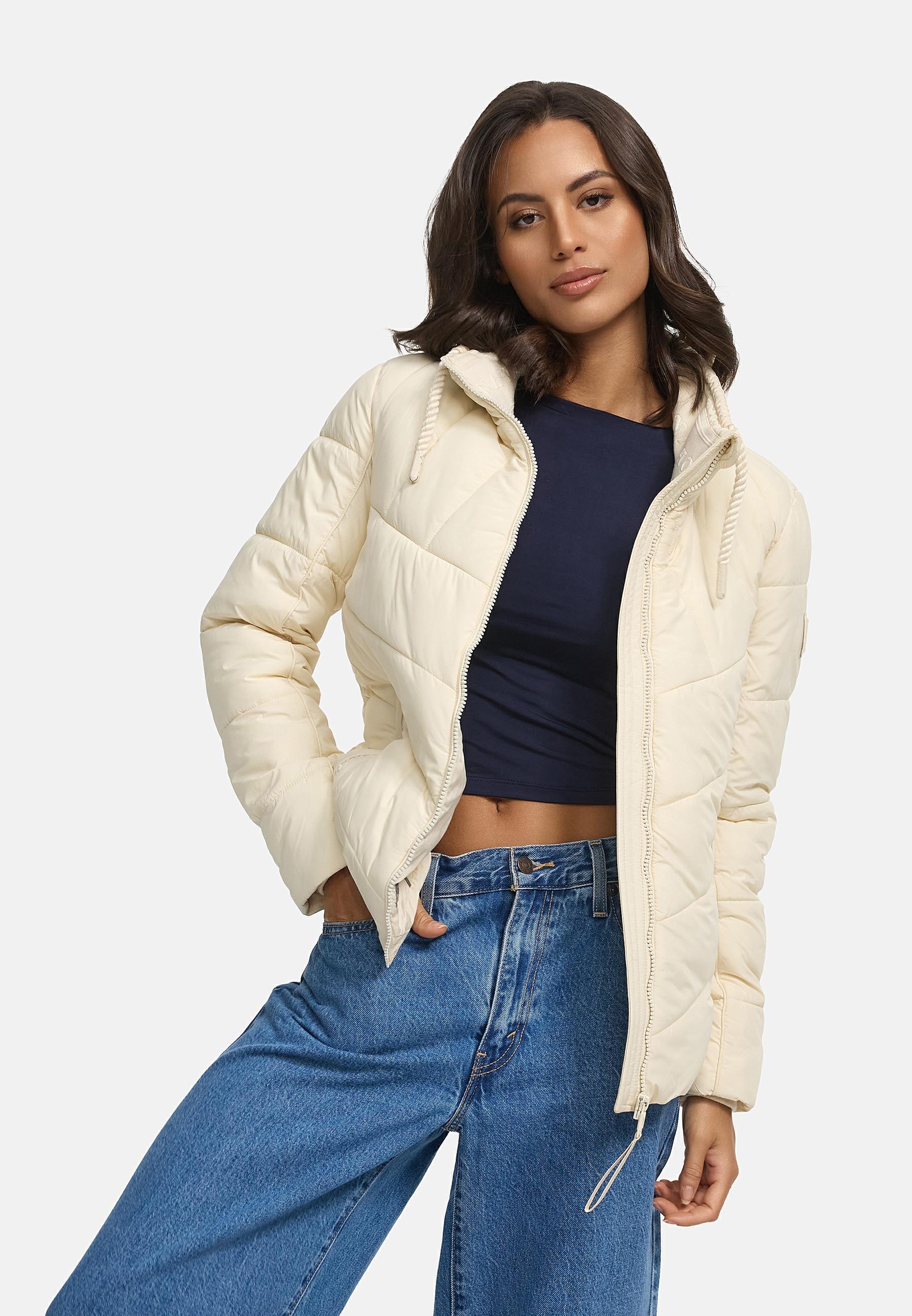 Navahoo Steppjacke »Liebesfee 14« ohne Kapuze gesteppte Damen Übergangsjacke mit wattiertem Stehkragen