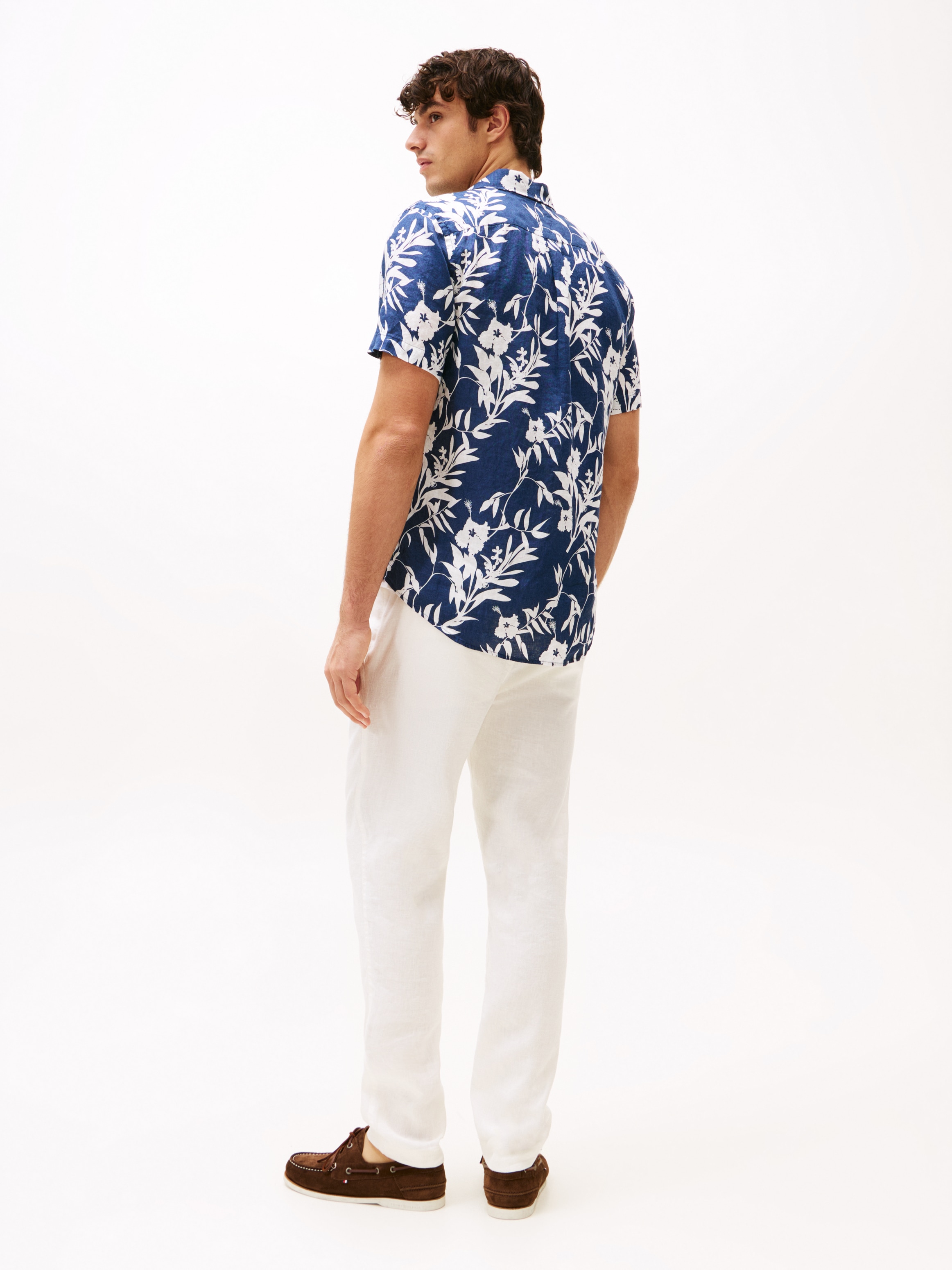 Tommy Hilfiger Leinenhemd »LINEN TROPICAL PRT SS RF SHIRT«, mit Allover Flowerprint