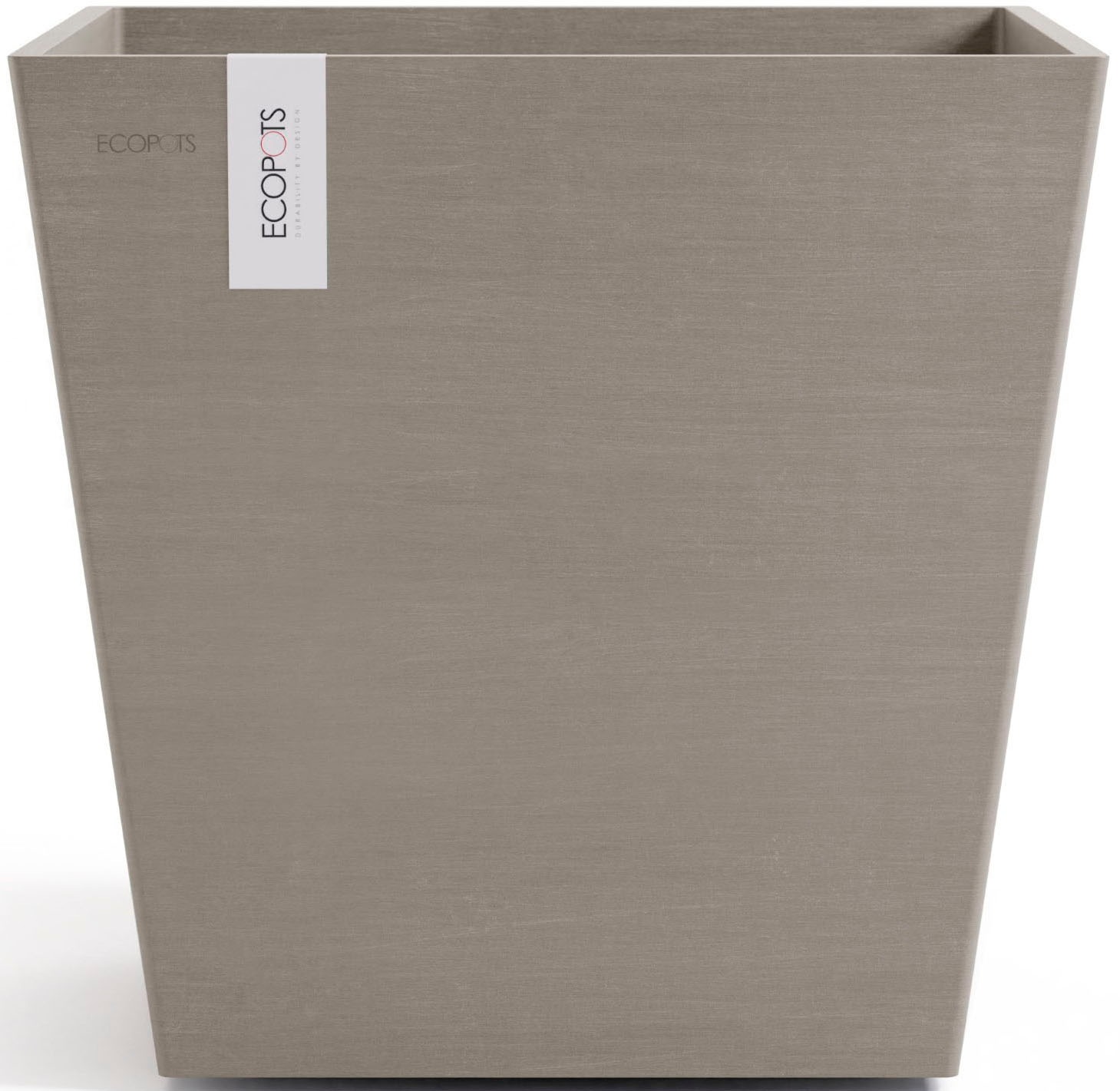 ECOPOTS Blumentopf »Rotterdam 45 + Wassersystem Taupe« für innen und außen: frostsicher, bruchsicher und lichtbeständig