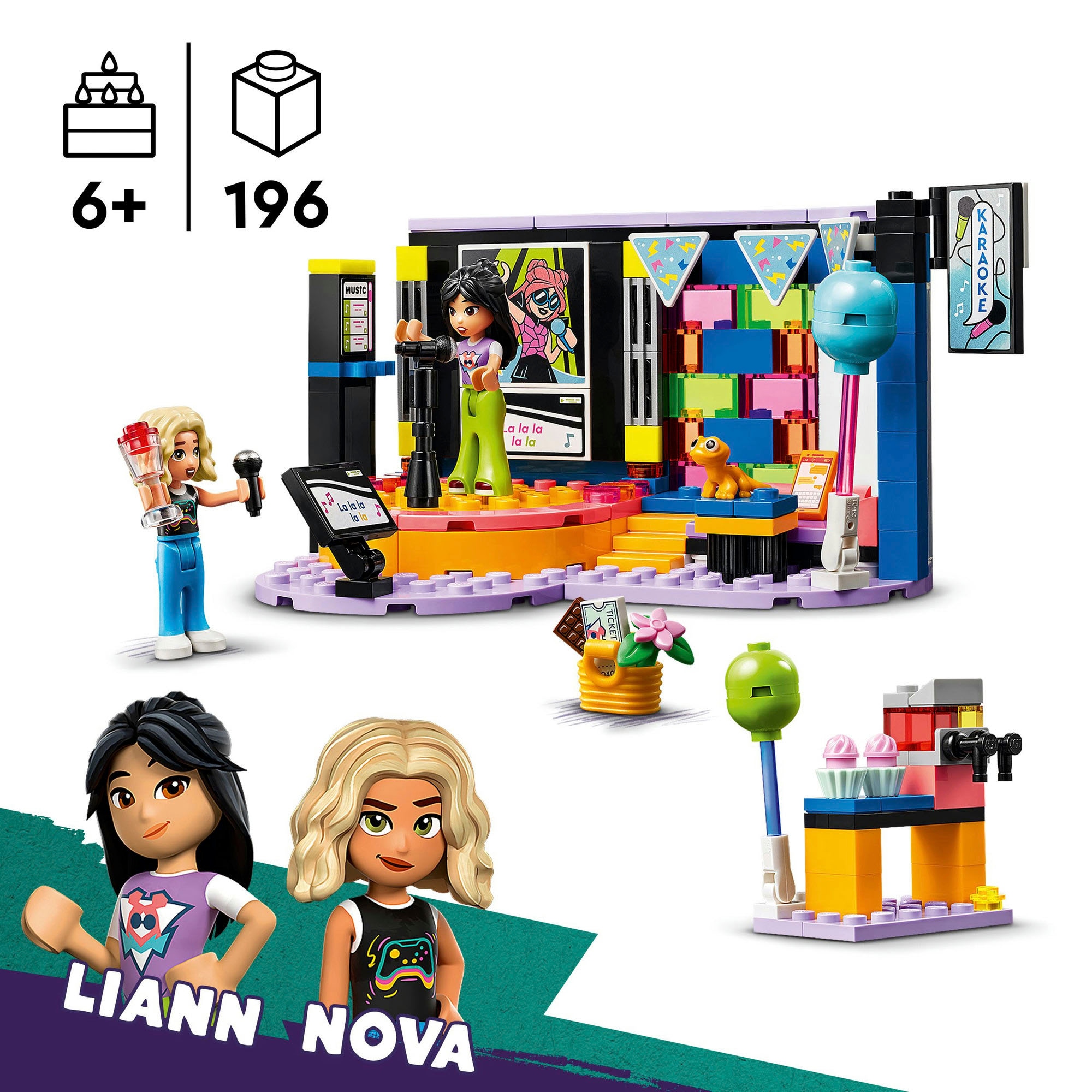 LEGO® Konstruktionsspielsteine »Karaoke-Party (42610), LEGO Friends«, (196 St.), Made in Europe