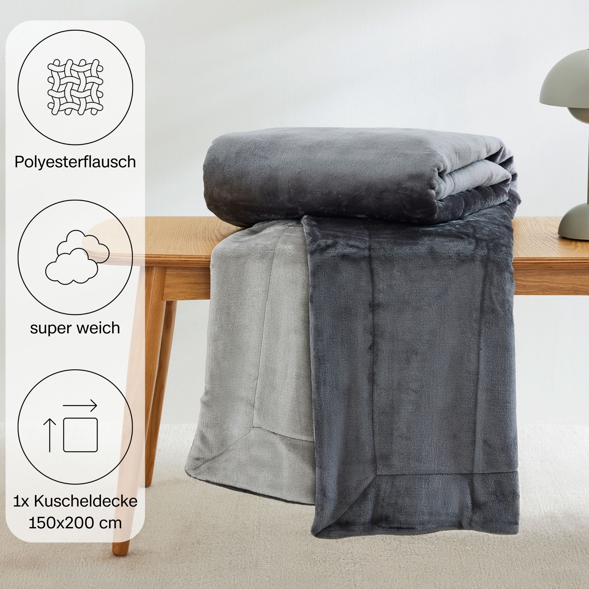 s.Oliver Wohndecke "Doublesoft, Kuscheldecke, Deal, Kissen geschenkt" Kusch günstig online kaufen