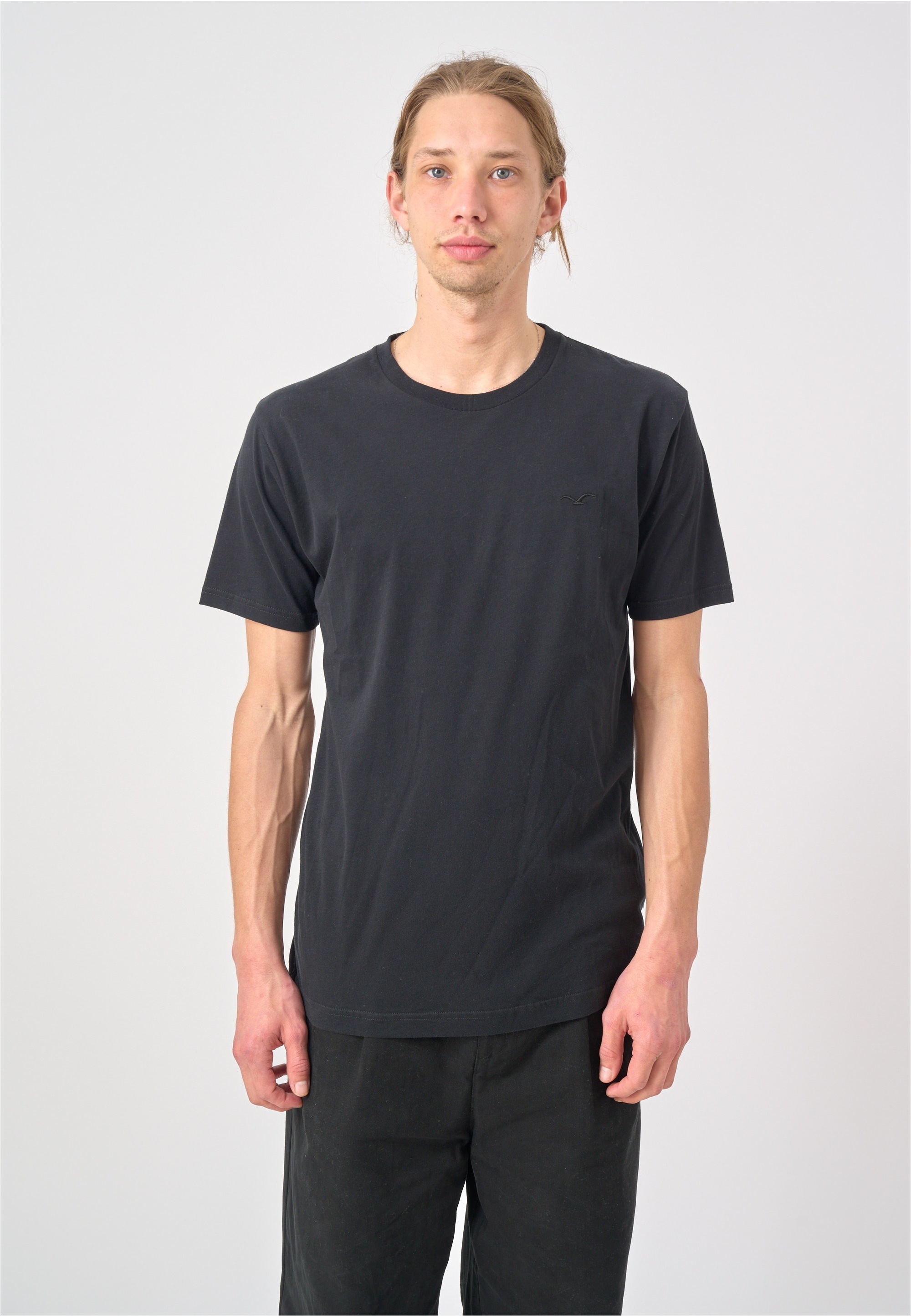 Cleptomanicx T-Shirt "Ligull Regular" mit kleiner Logo-Stickerei