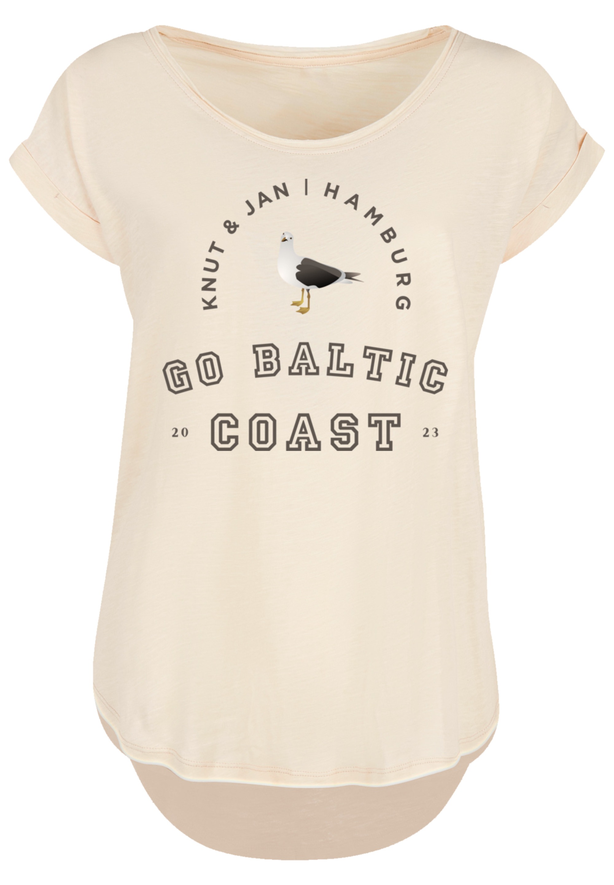 F4NT4STIC T-Shirt »Möwe Knut & Jan Hamburg« Print