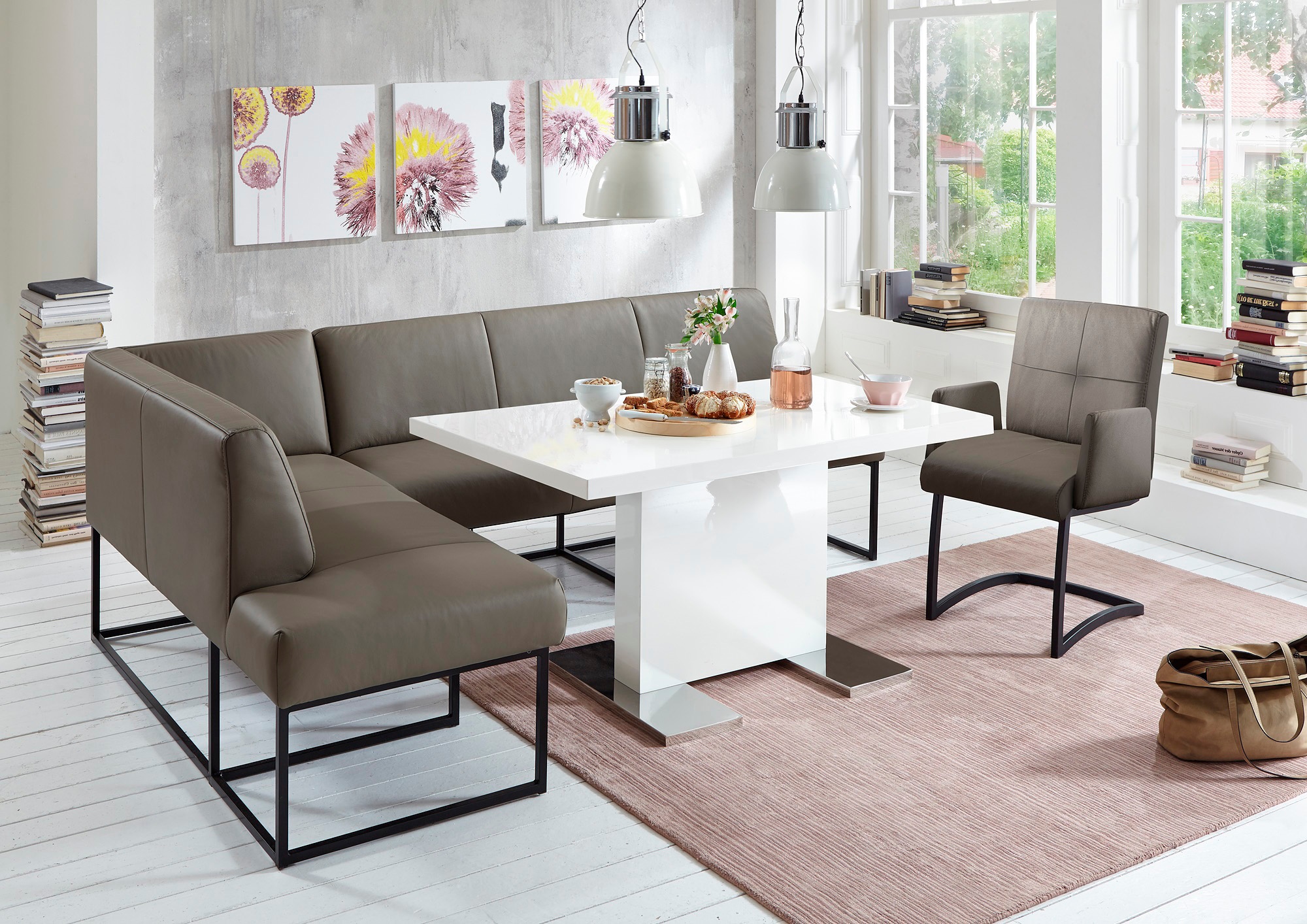 exxpo - sofa fashion Eckbank »Affogato, bequem und elegant, hochwertige Detailverarbeitung«, Frei im Raum stellbar