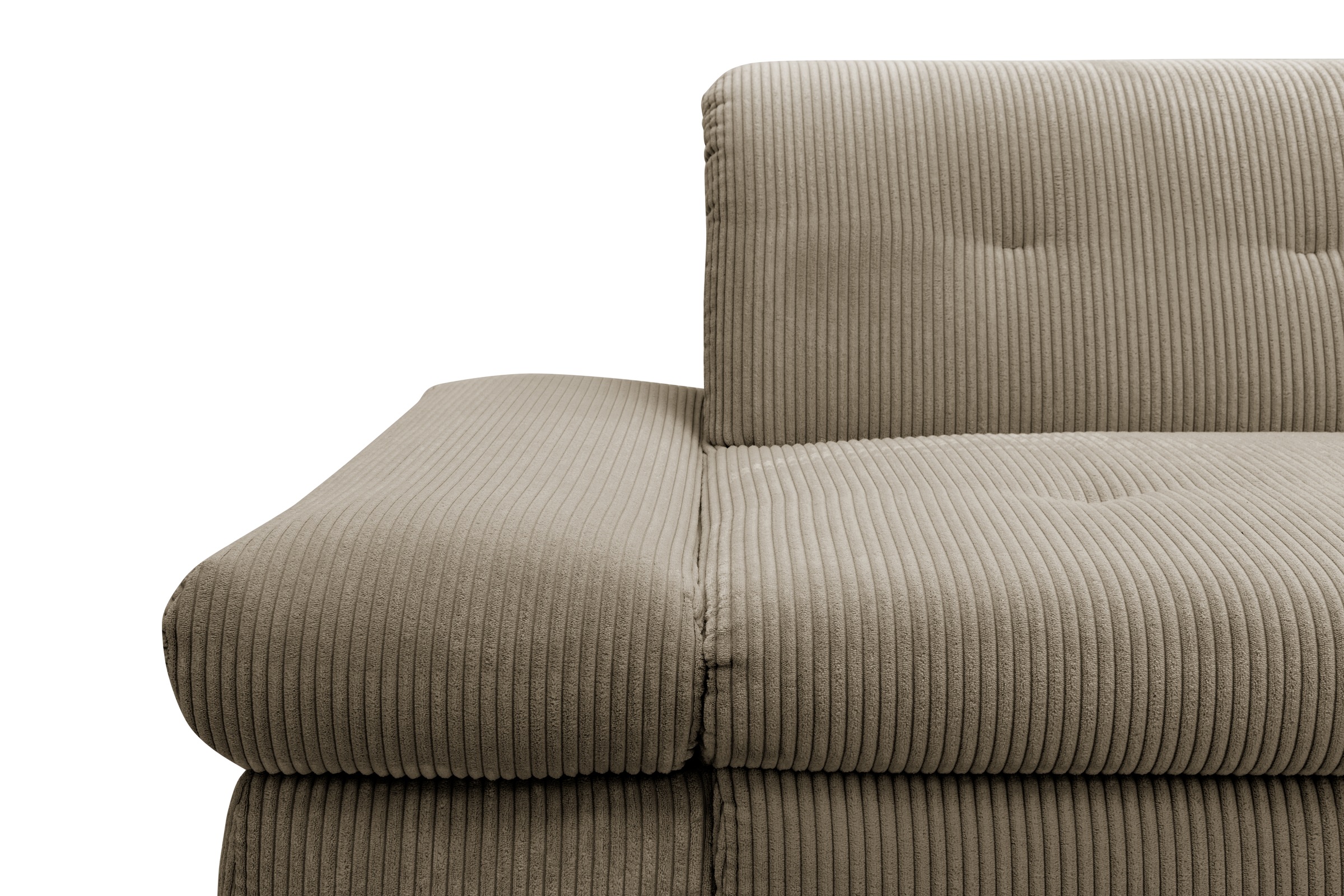 DOMO collection Ecksofa »Moric, L-Form, XXL-Sofa - Breite 300cm«, wahlweise mit Bettfunktion und Armteilverstellung, Cord