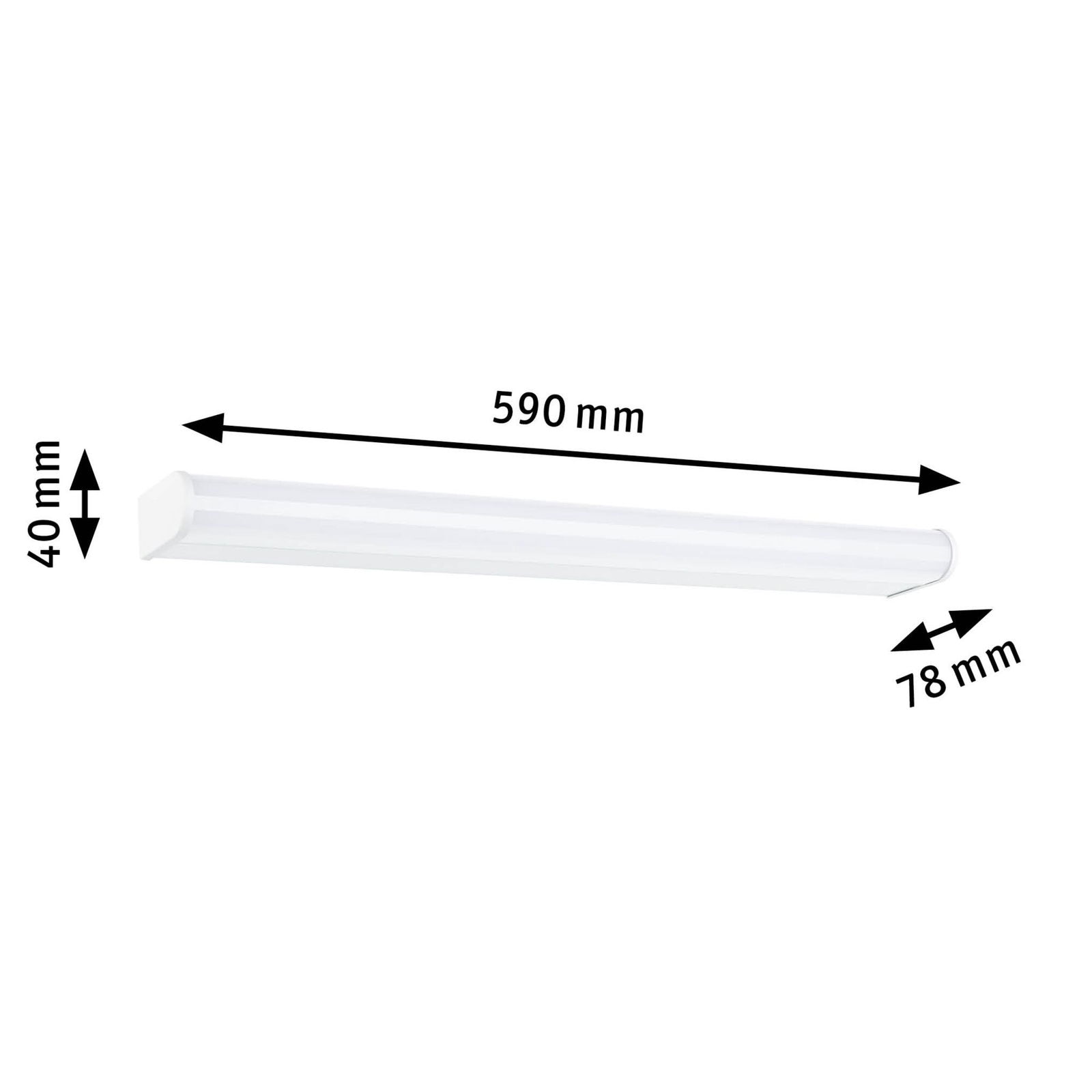 Paulmann LED Wandleuchte »Selection Bathroom LED Wandleuchte Arneb IP44 3000K 1000lm 230V 12,5 W«, 1 flammig