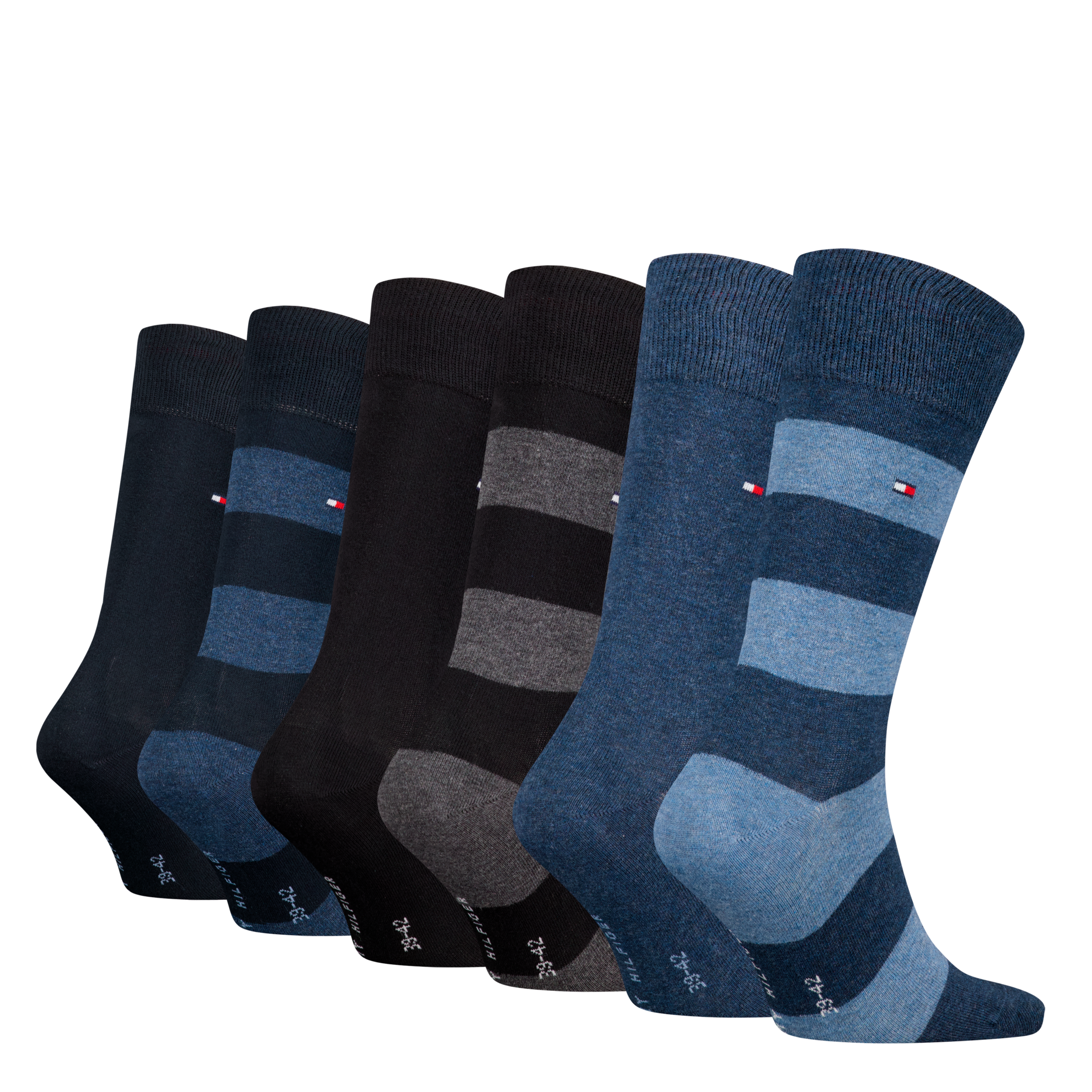 Tommy Hilfiger Socken "TH MEN RUGBY SOCK 6P ECOM", (6 Paar), 3x gestreift, günstig online kaufen