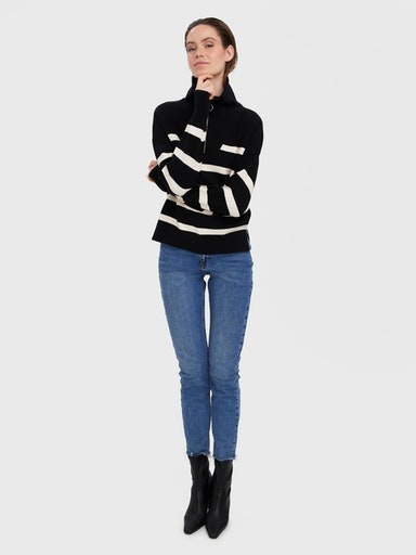 Thumbnail - Vero Moda Troyer "VMSABA STRIPE LS HIGHNECK BLOUSE GA NOOS"