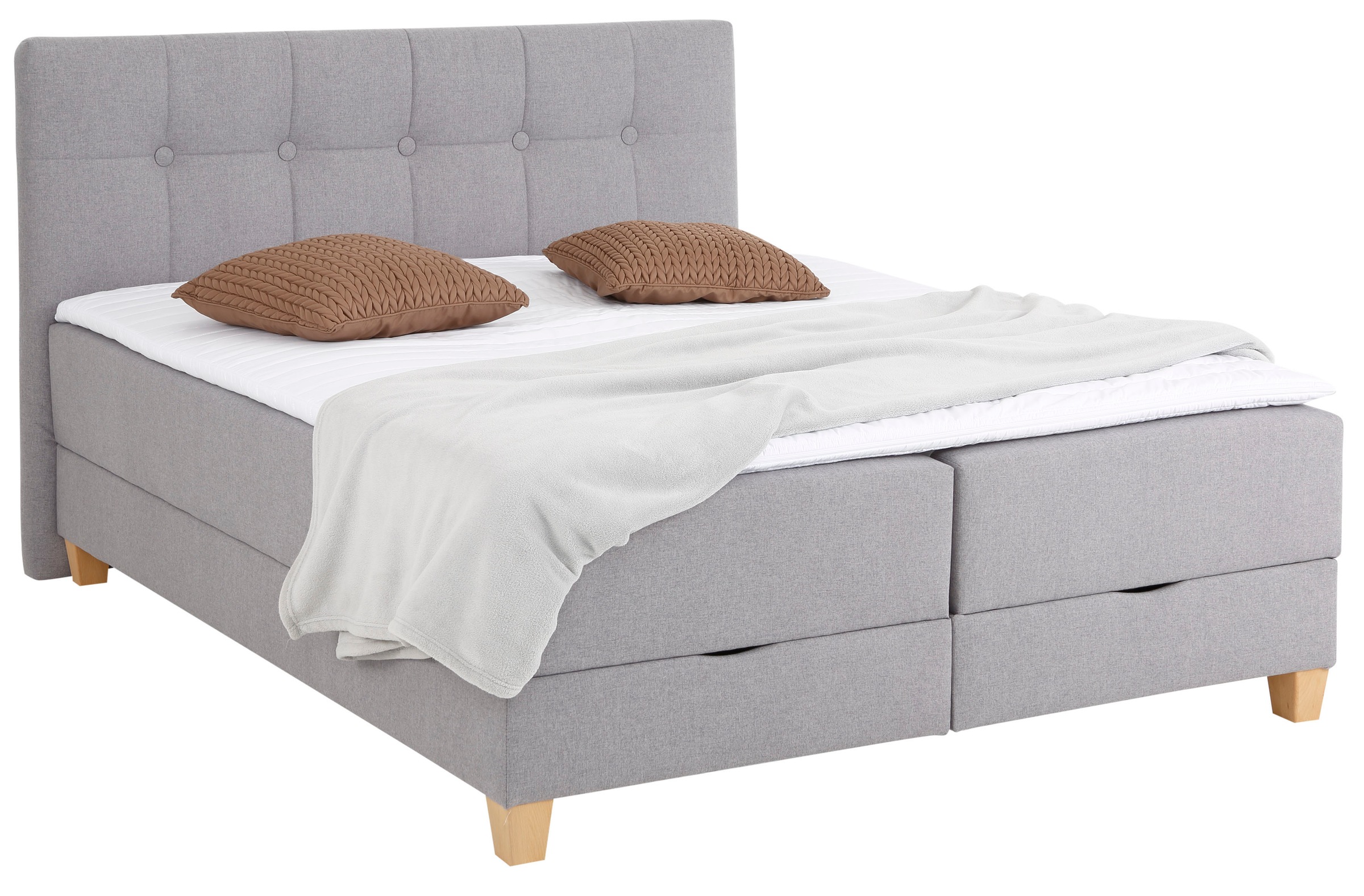 Home affaire Boxbett »Lonrai«, in H2,H3 & H4 und XXL - Überlänge 220cm wählbar, inkl. Topper