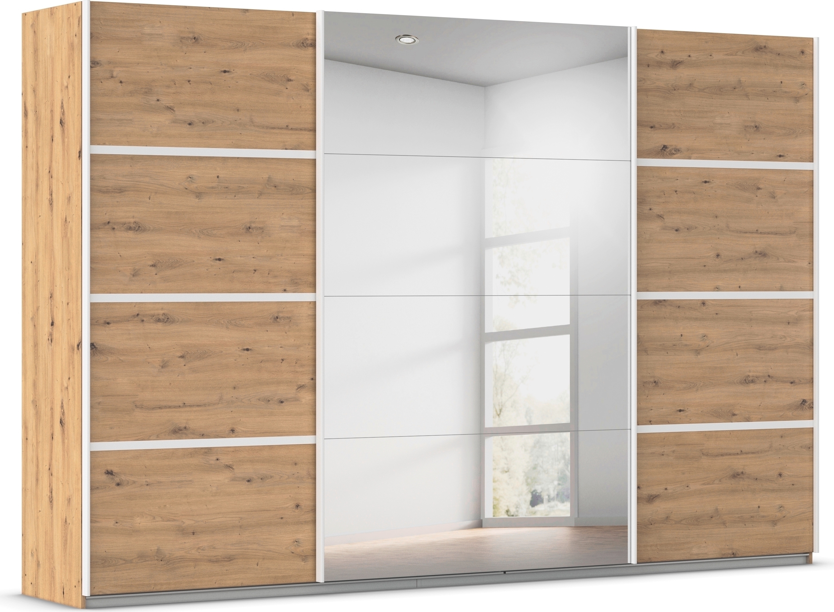 OTTO home Kleiderschrank "Mehrzweckschrank Aktenschrank Möbel Mietswohnung Schlafzimmer AVOLA" 3 verschiedene Ausstattungen BASIC/CLASSIC/PREMIUM (inkl. SOFT-CLOSE), mit eleganten Zierleisten in Chrom, Schwarz oder Weiß MADE IN GERMANY