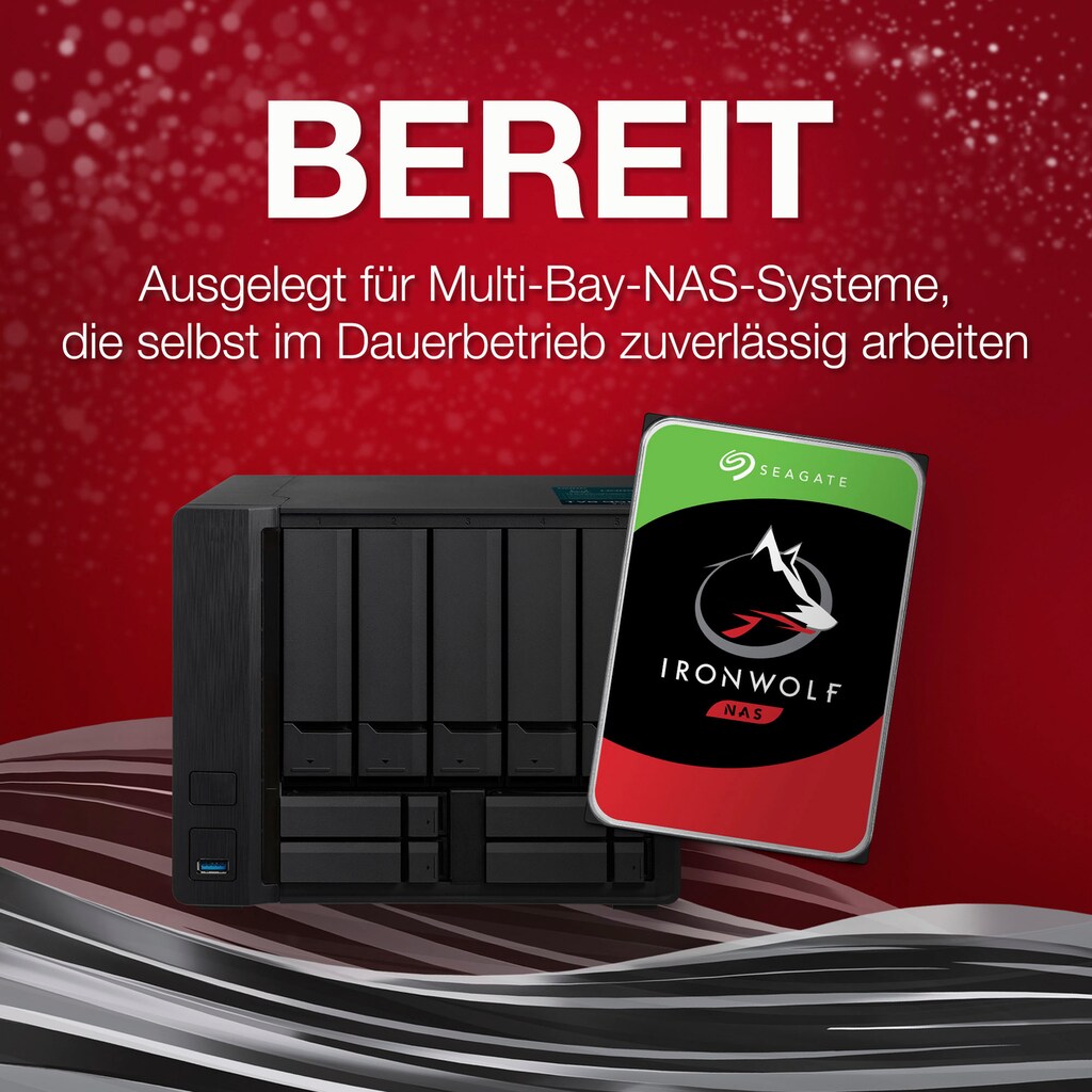 Seagate HDD-NAS-Festplatte »IronWolf«, 3,5 Zoll, Anschluss SATA