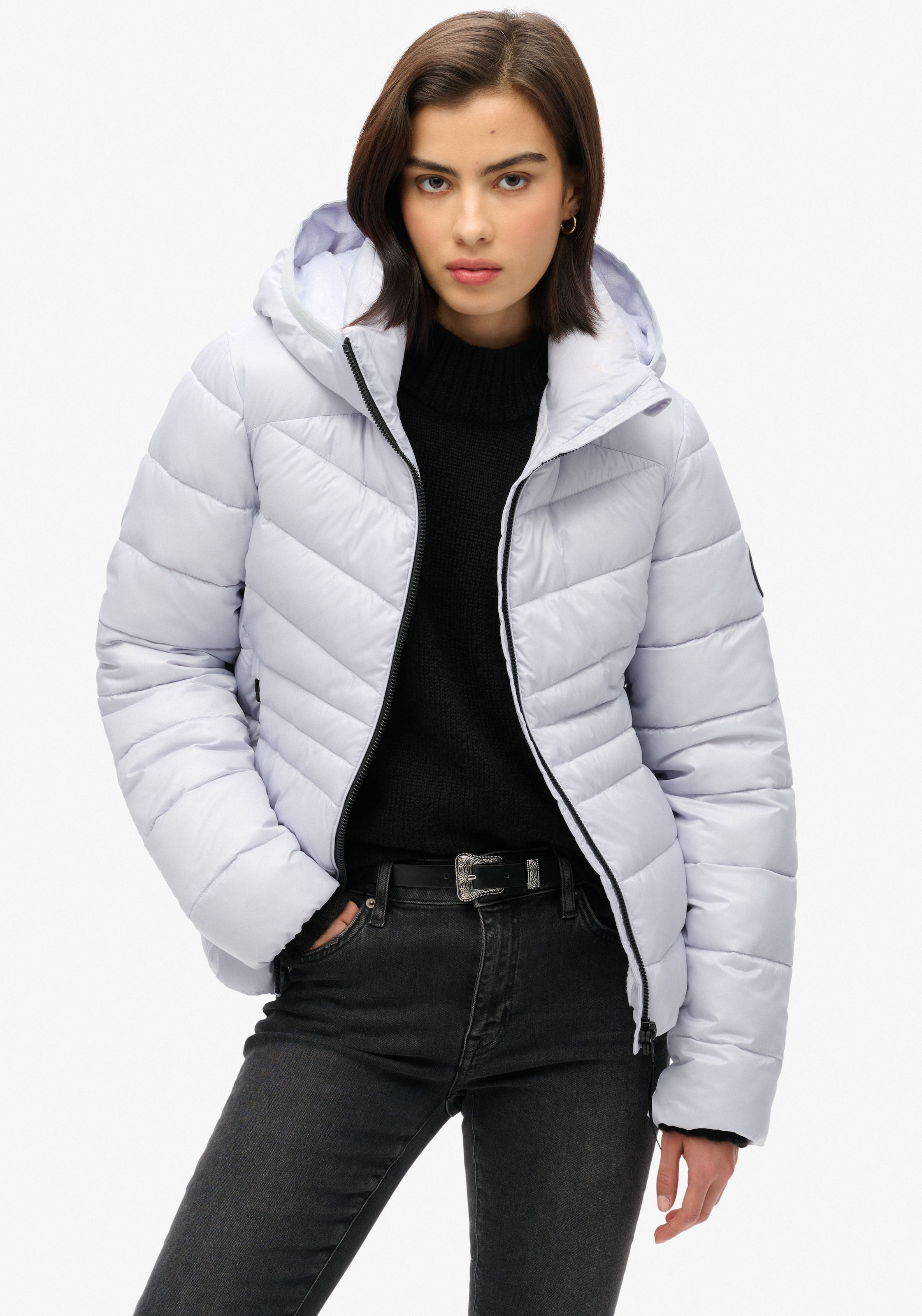 Superdry Steppjacke "HOODED FUJI QUILT PADDED JKT", mit Kapuze