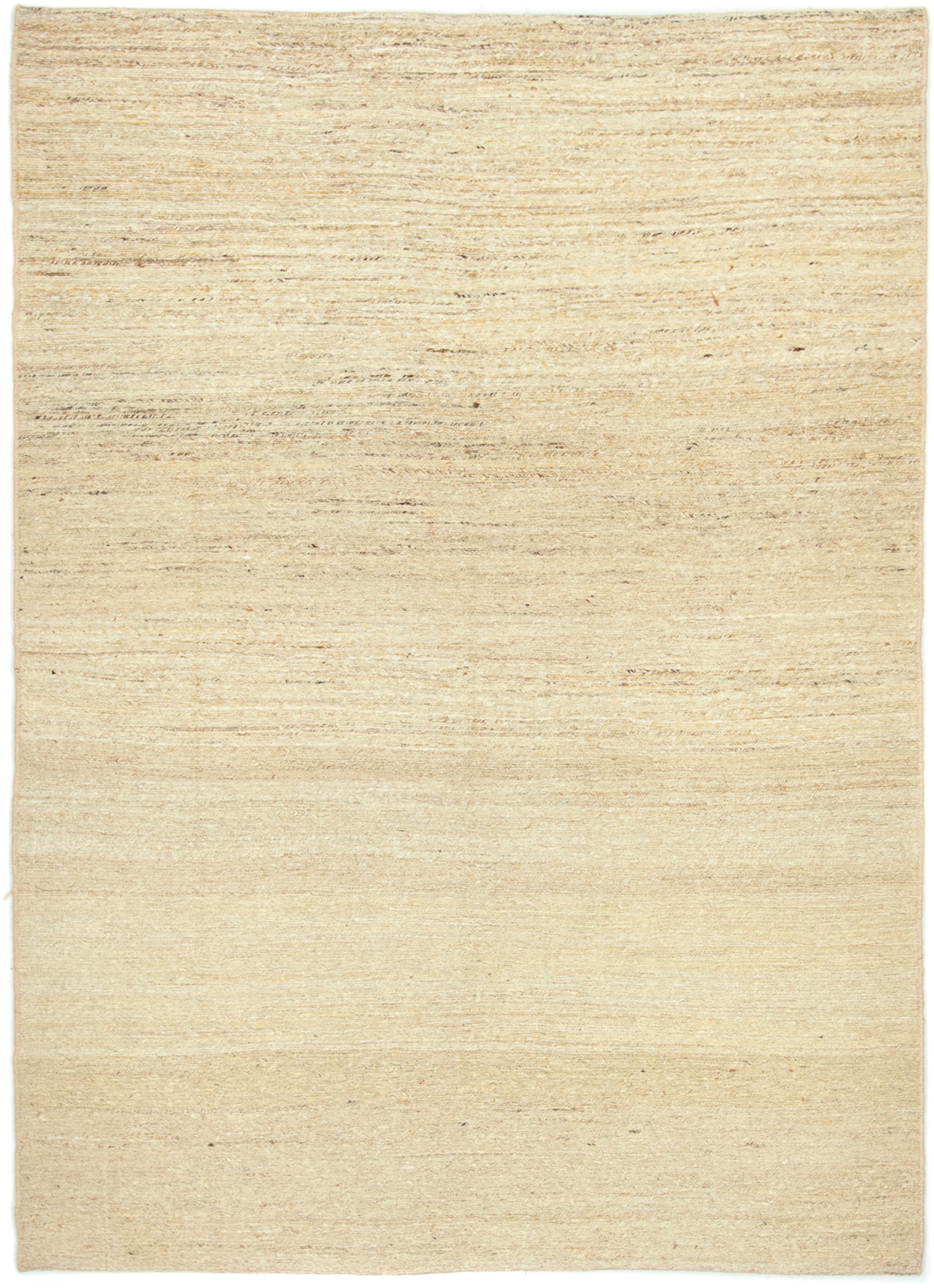 morgenland Wollteppich »Gabbeh - Perser - 193 x 146 cm - beige«, rechteckig, Wohnzimmer, Handgeknüpft, Einzelstück mit Zertifikat