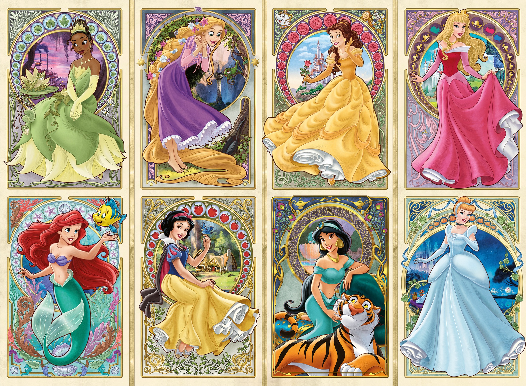 Ravensburger Puzzle »Disney Princess, Nouveau Art Prinzessinnen«, Made in Germany