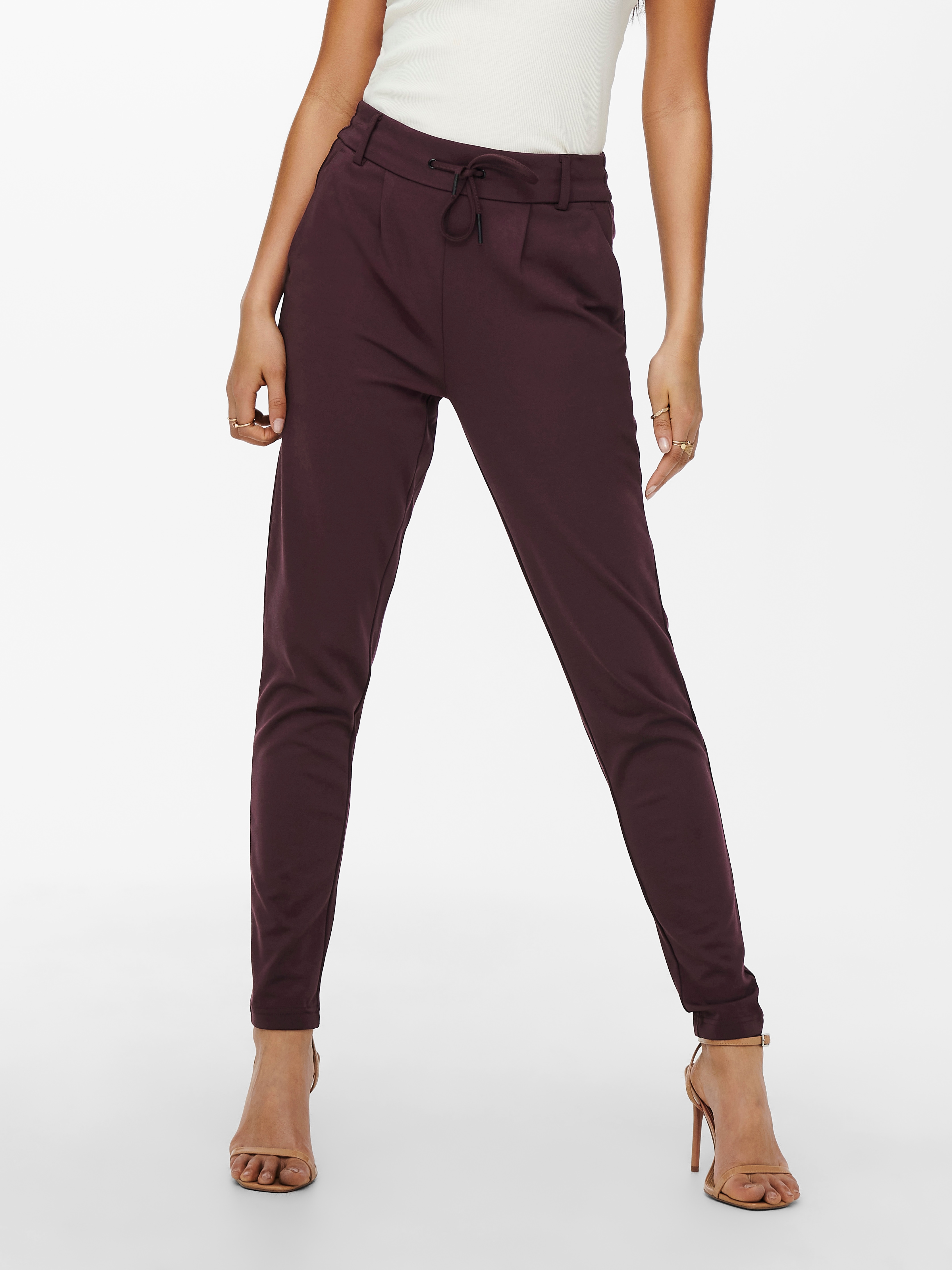 ONLY Jogger Pants "ONLPOPTRASH – Joggerhose mit Tunnelzugbund und Stretch" casual, Milano Rib, regular fit, Viskosemischung