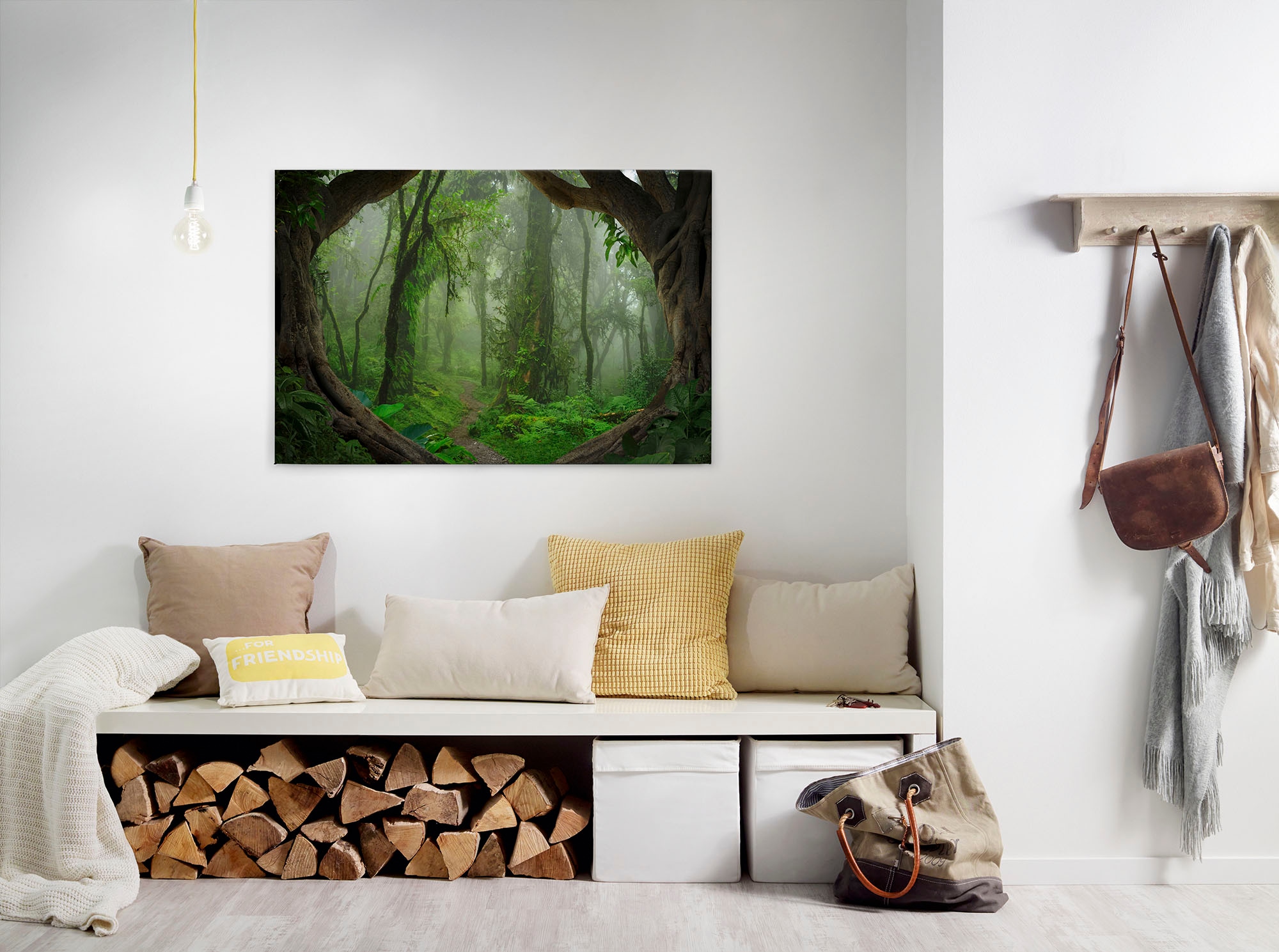 A.S. Création Leinwandbild "Tropical Forest", (1 St.), Tropischer Wald Keilrahmen Natur