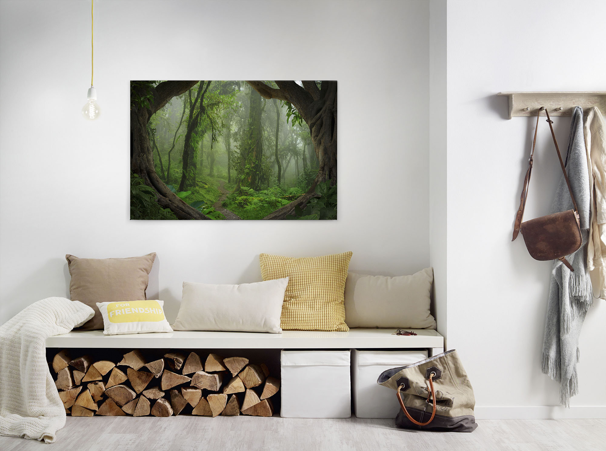 A.S. Création Leinwandbild "Tropical Forest" Gemälde Kunst 1 Stk. tlg. Tropischer Wald Keilrahmen Natur Leinwand-Bild Wohnzimmer modern Wand