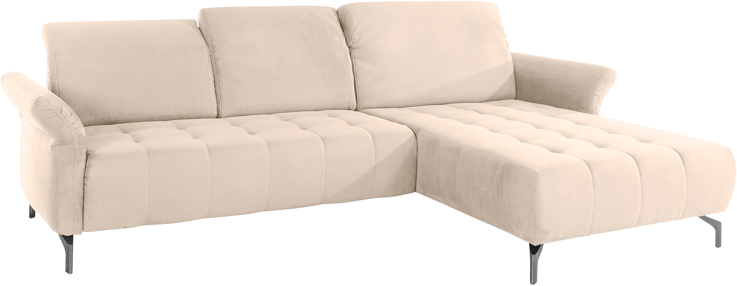 INOSIGN Ecksofa »Fresh L-Form«, Federkern, wahlweise Kopfteilverstellung und motorischer Vorziehsitz