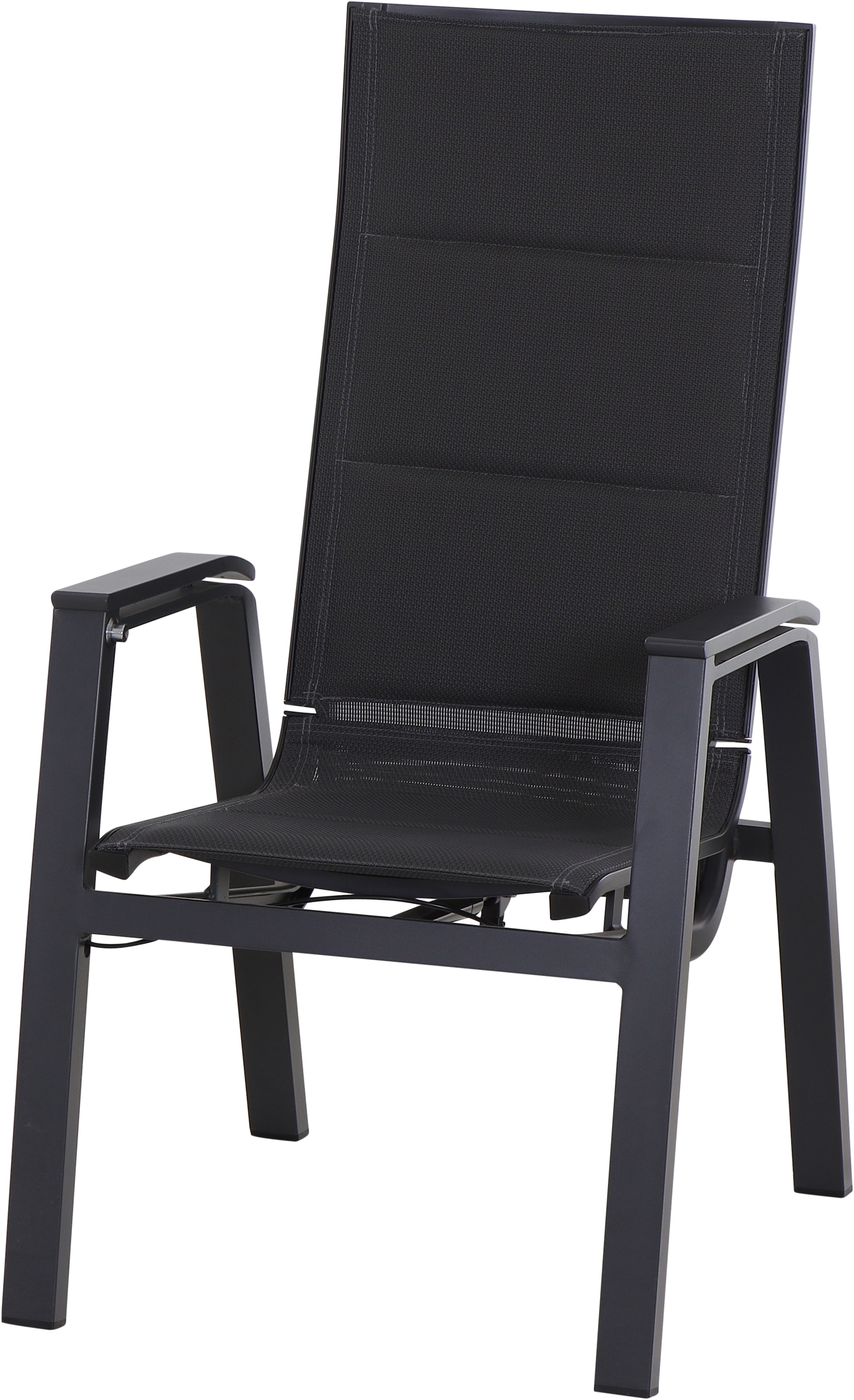 Siena Garden Gartensessel »MILANO Relax Move Sessel« Gestell aus Aluminium matt anthrazit, Bezug padded dunkelgrau