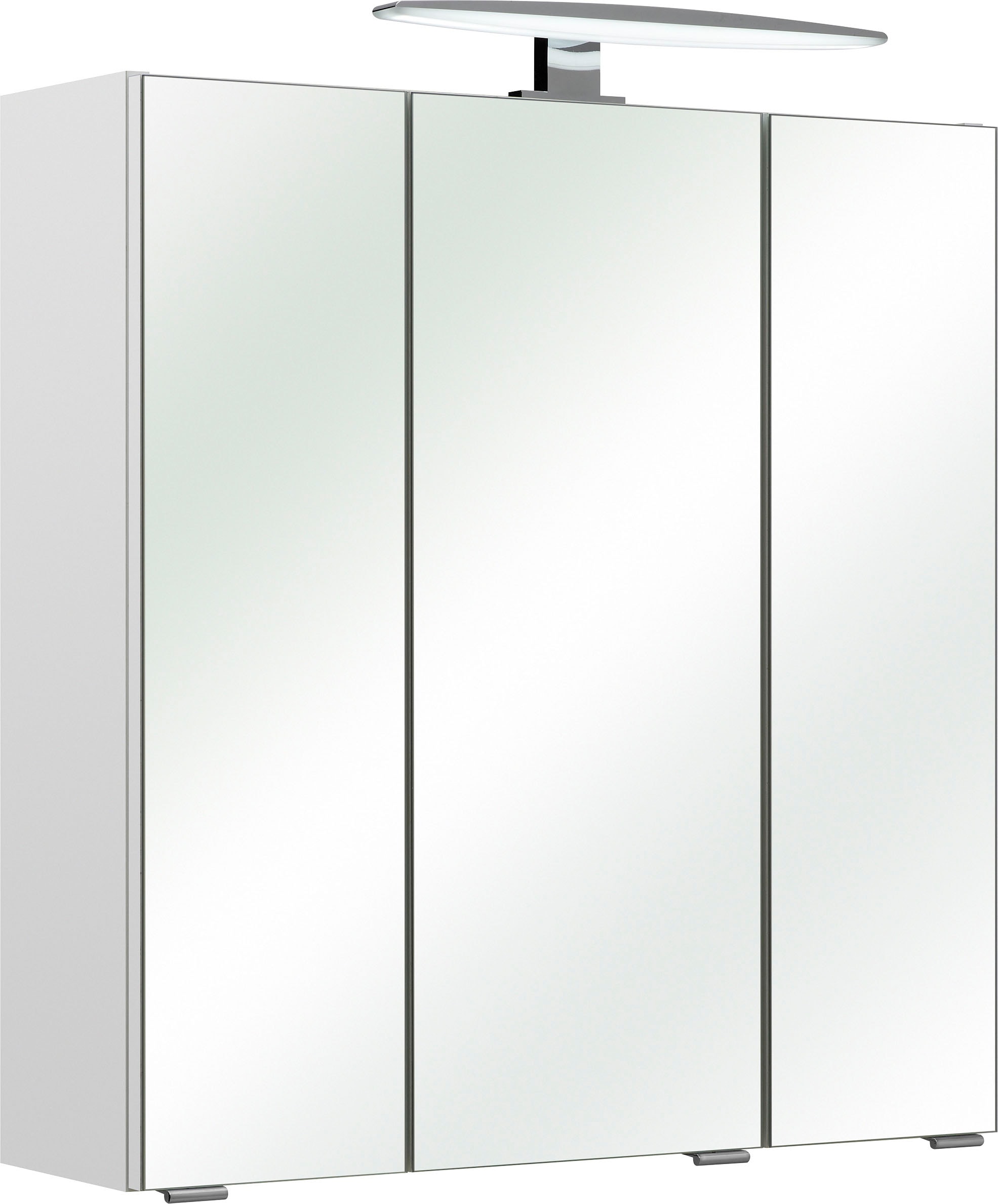 PELIPAL Spiegelschrank »Quickset | Breite cm, Schalter-/Steckdosenbox Beleuchtung, kaufen 953«, 65 BAUR 3-türig, LED