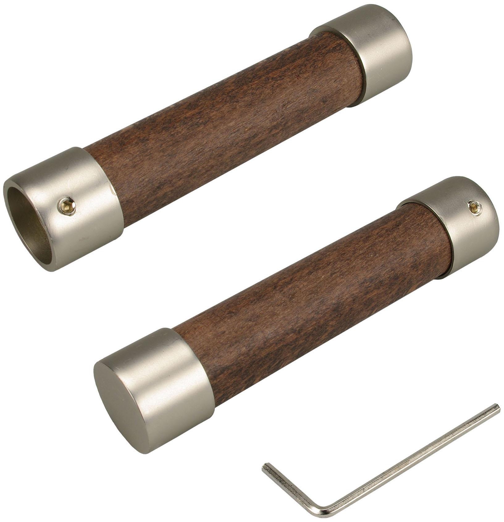 Liedeco Gardinenstangen-Endstück "Baton", (Set, 2 St.), für Gardinenstangen Ø 16 mm