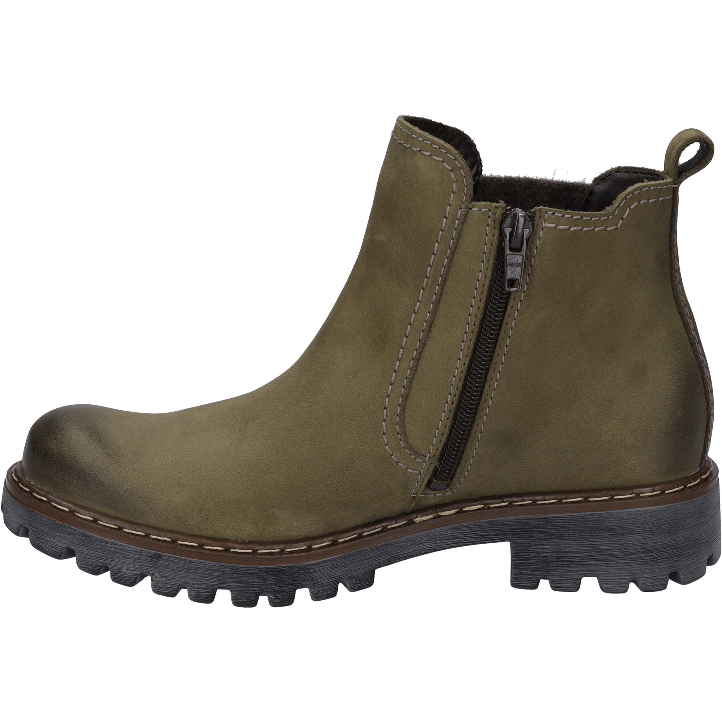 Stiefelette JOSEF SEIBEL "Marta 03, oliv-kombi", Damen, Gr. 37, grün (oliv, kombi), Obermaterial: 100% Rindsleder Leather cow., Schuhe Stiefelette 2