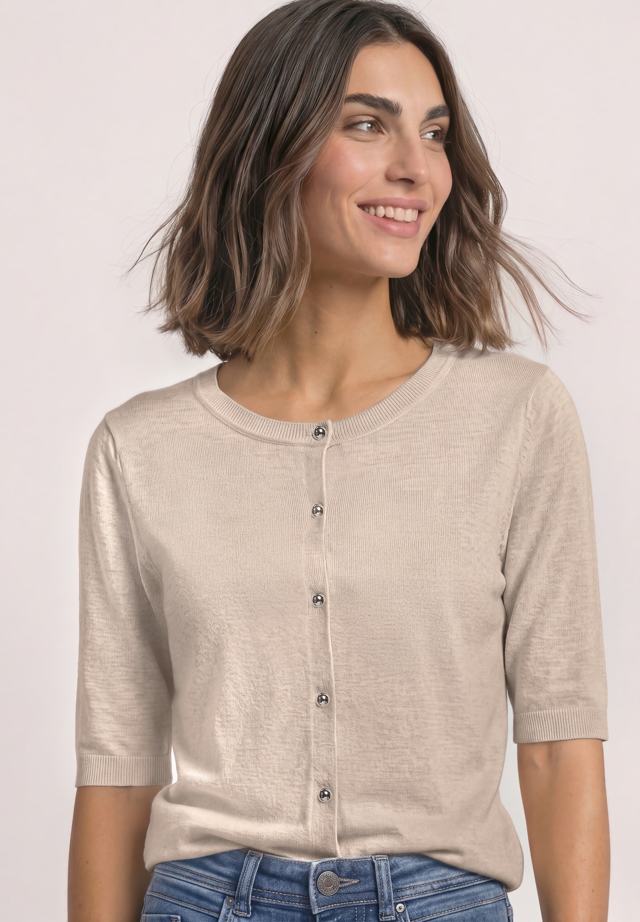 STREET ONE Cardigan mit Rundhalsausschnitt