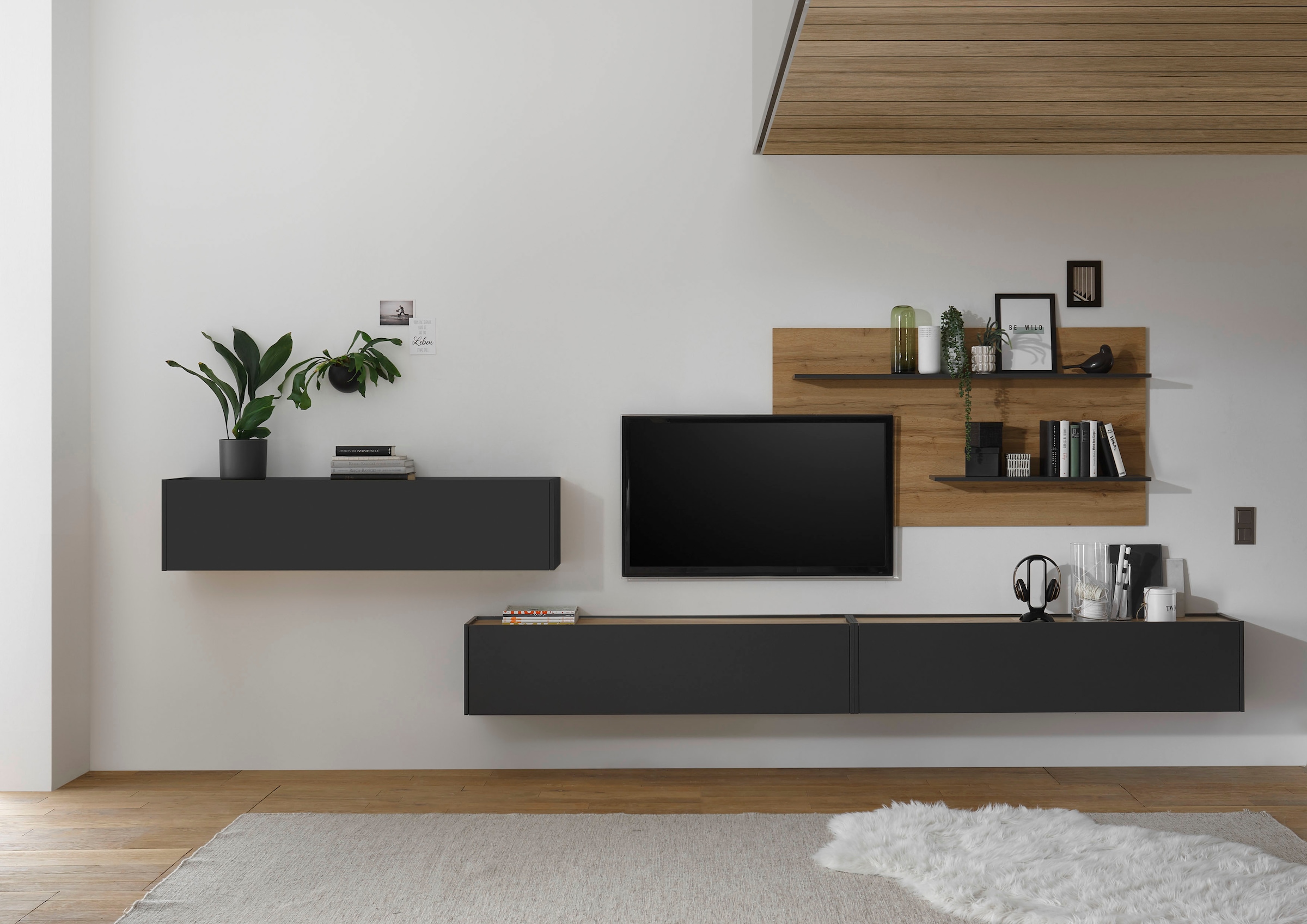 Home affaire Wohnwand "City/Giron, moderne Anbauwand, Komplettset in vielen Farben verfügbar" Set, 4 Stk. tlg.