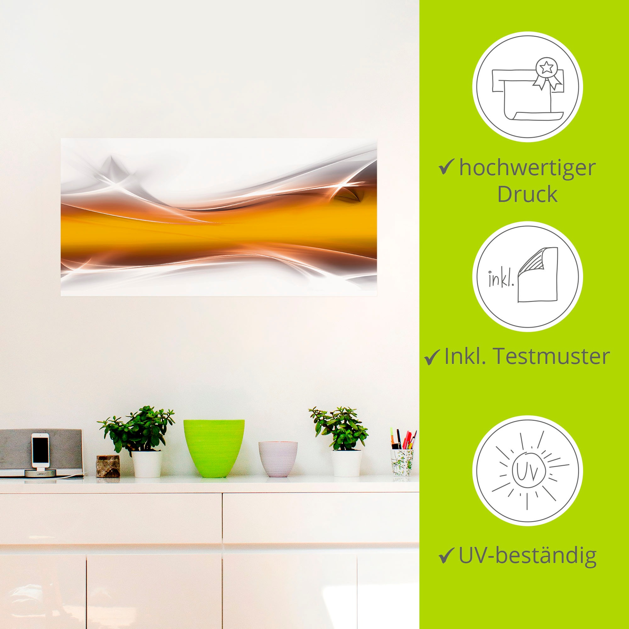 Artland Wandbild »Kreatives Element«, Gegenstandslos, (1 St.), als Leinwandbild, Wandaufkleber in verschied. Größen