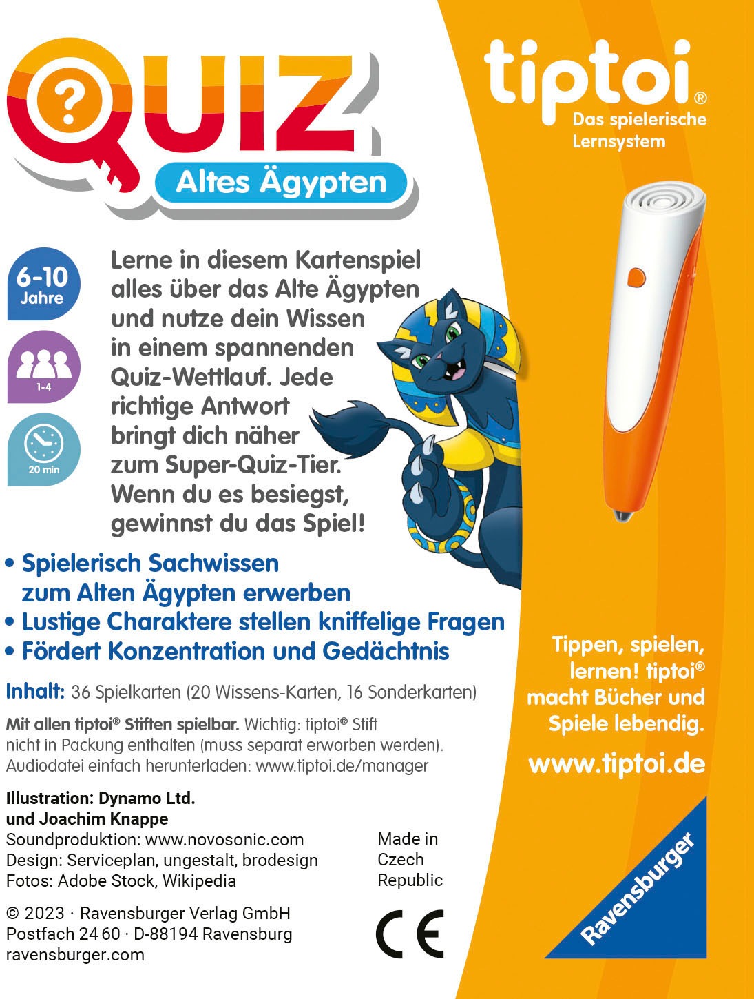Ravensburger Spiel »tiptoi® Quiz Altes Ägypten«, Made in Europe