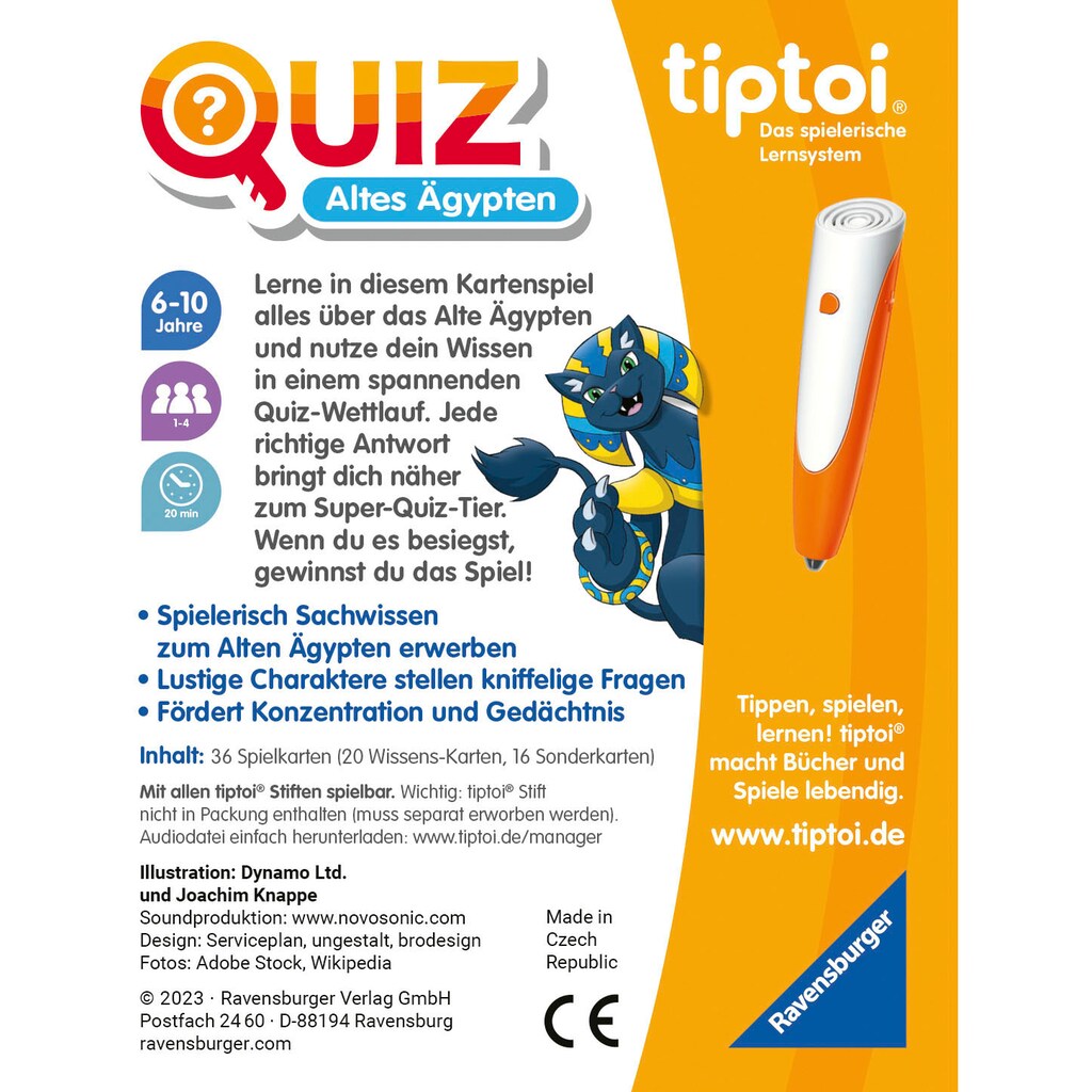 Ravensburger Spiel »tiptoi® Quiz Altes Ägypten«