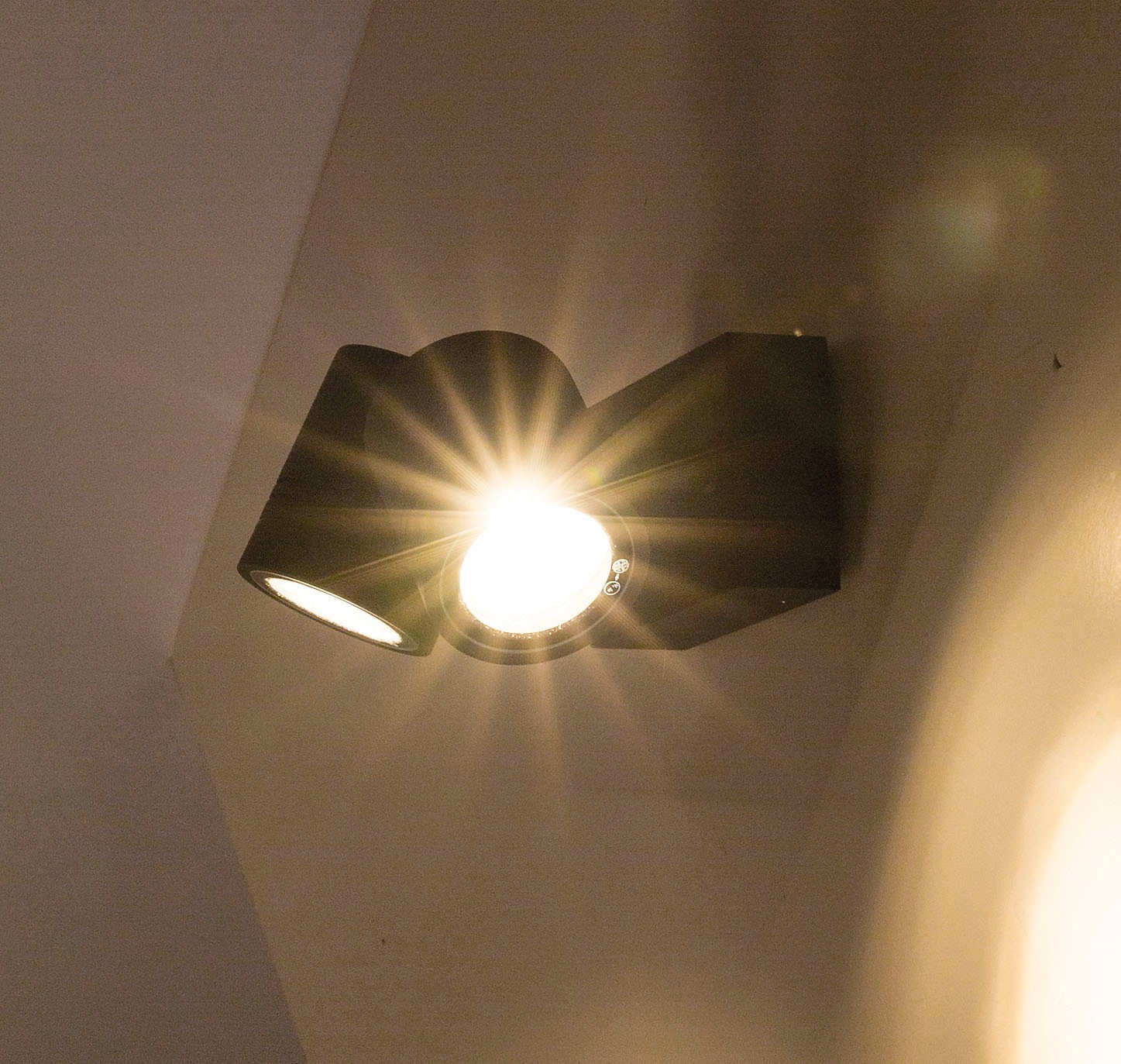 Außen-Wandleuchte HEITRONIC "Borneo", grau (anthrazit), H:7,8cm Ø:6,7cm, Leuchten, Wandlampe für innen und außen 2