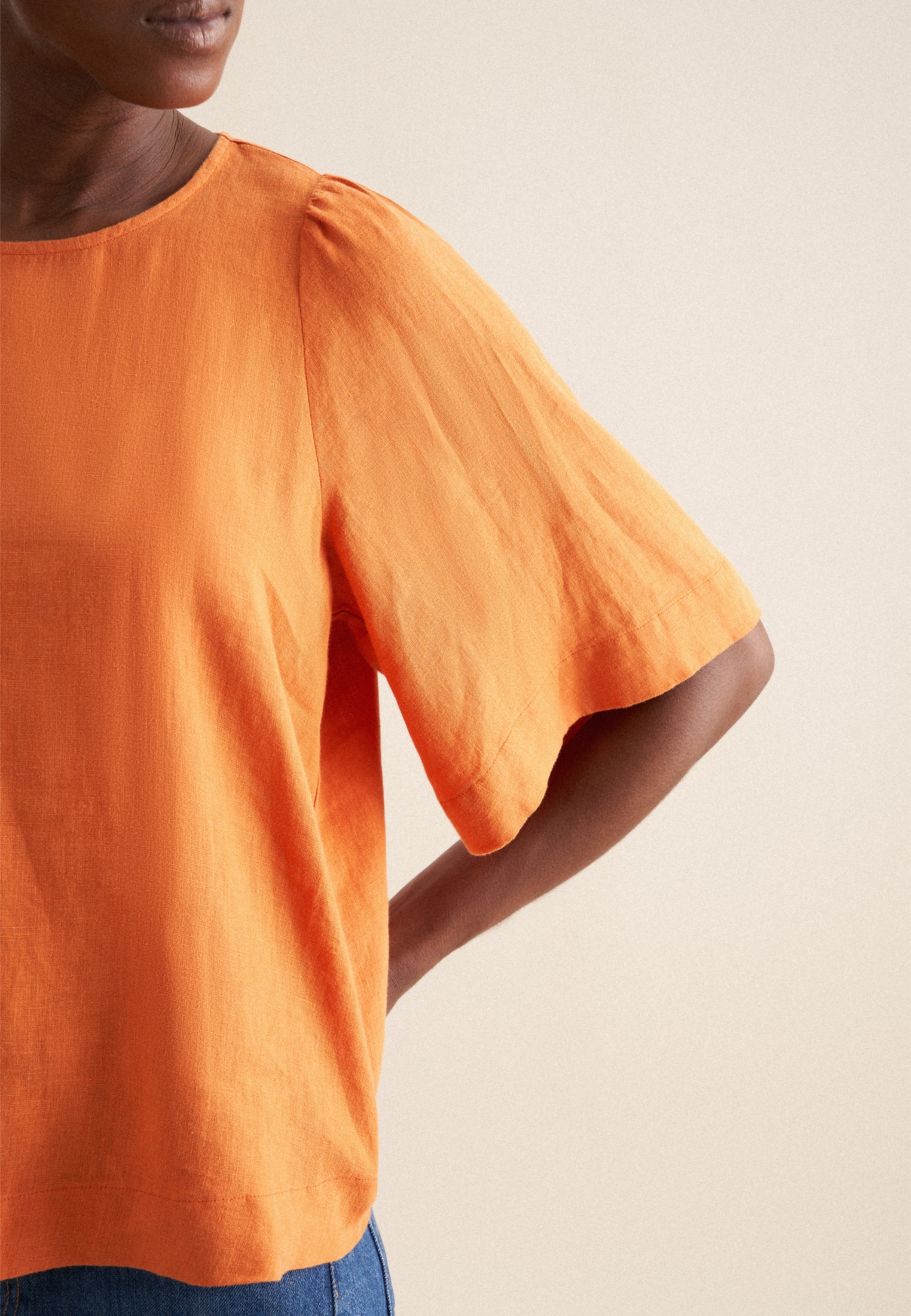Seidensticker Schwarze Rose Damen Shirtbluse Orange Gr. L40 3