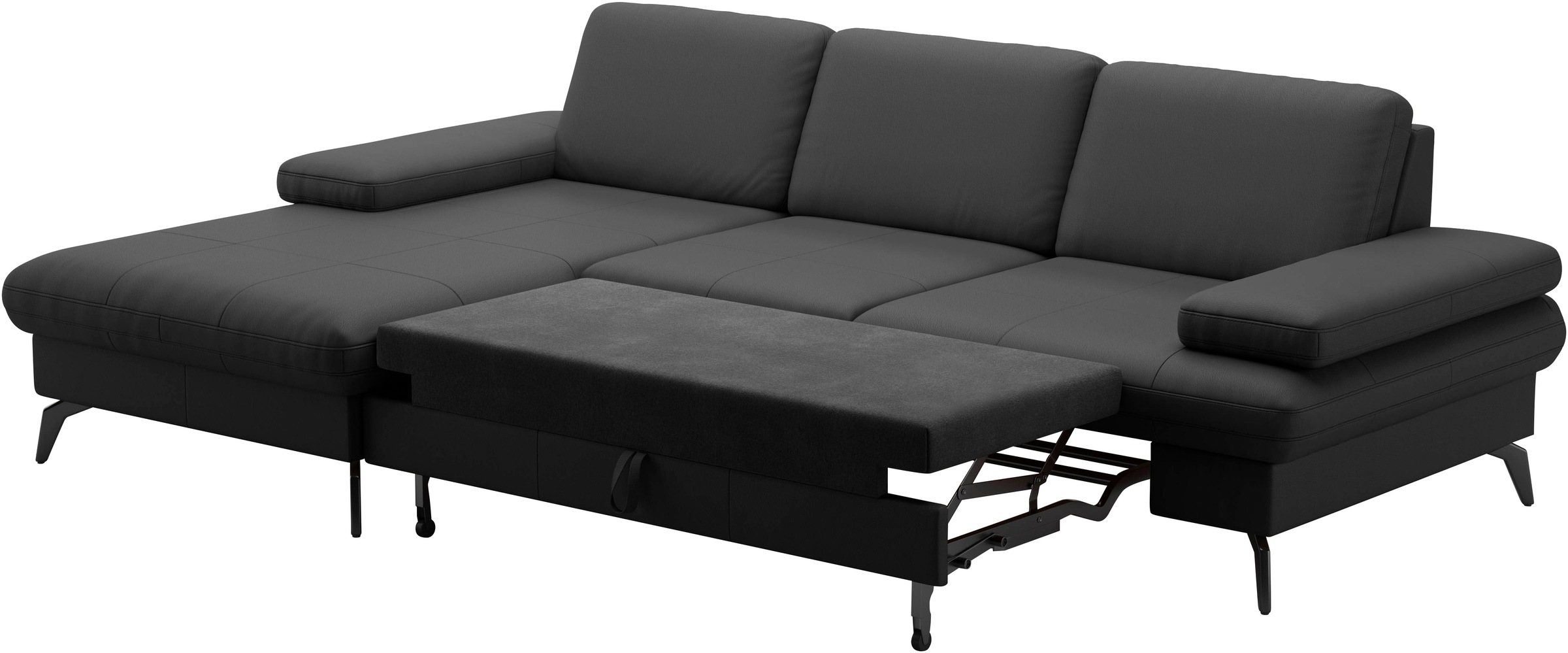 sit&more Ecksofa »Morris L-Form, inkl. Sitztiefenverstellung«, wahlweise mit Armteilverstellung, Bettfunktion & Bettkasten
