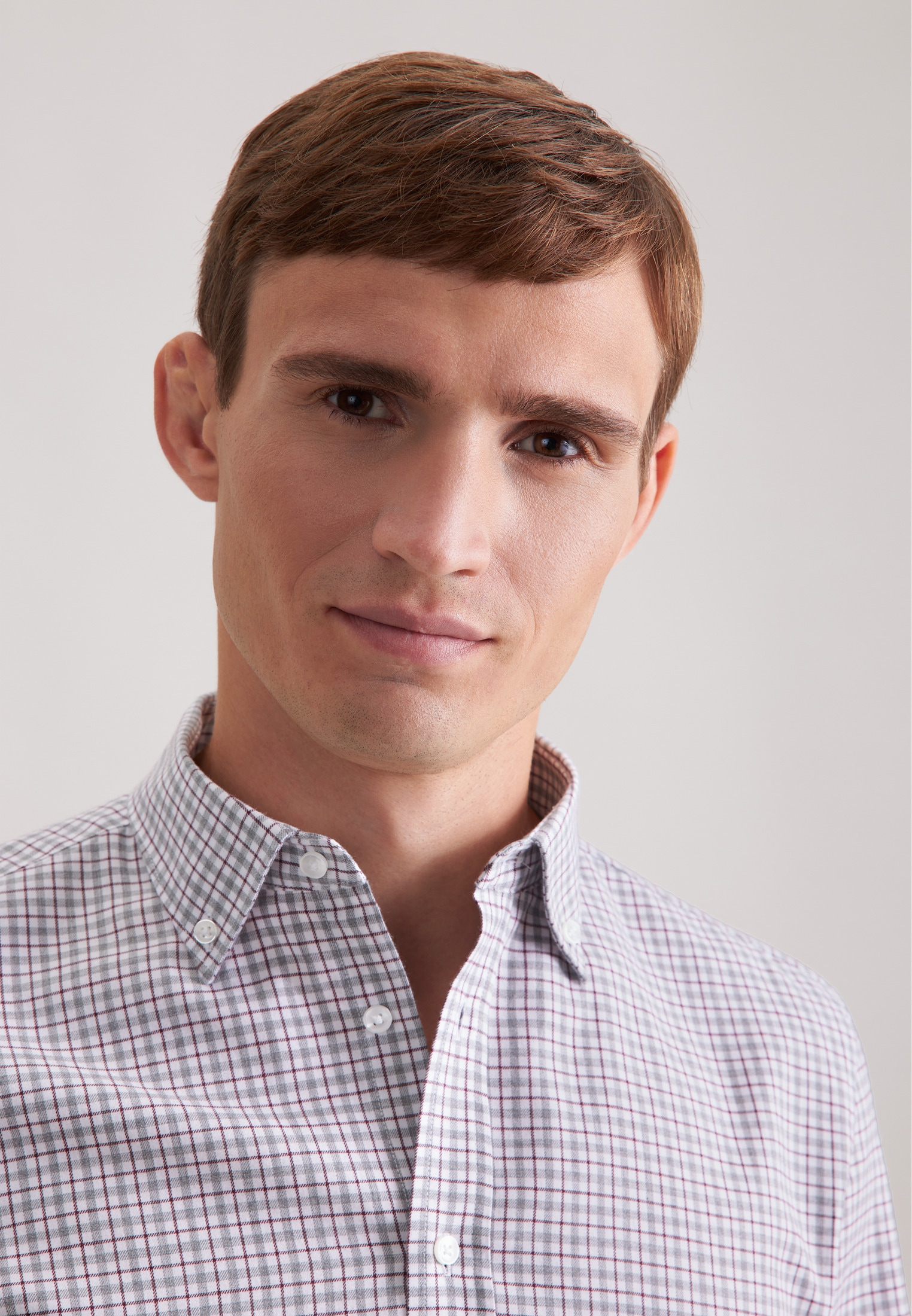 seidensticker Flanellhemd »Schwarze Rose« Slim 1/1 Button-Down-Kragen Karo