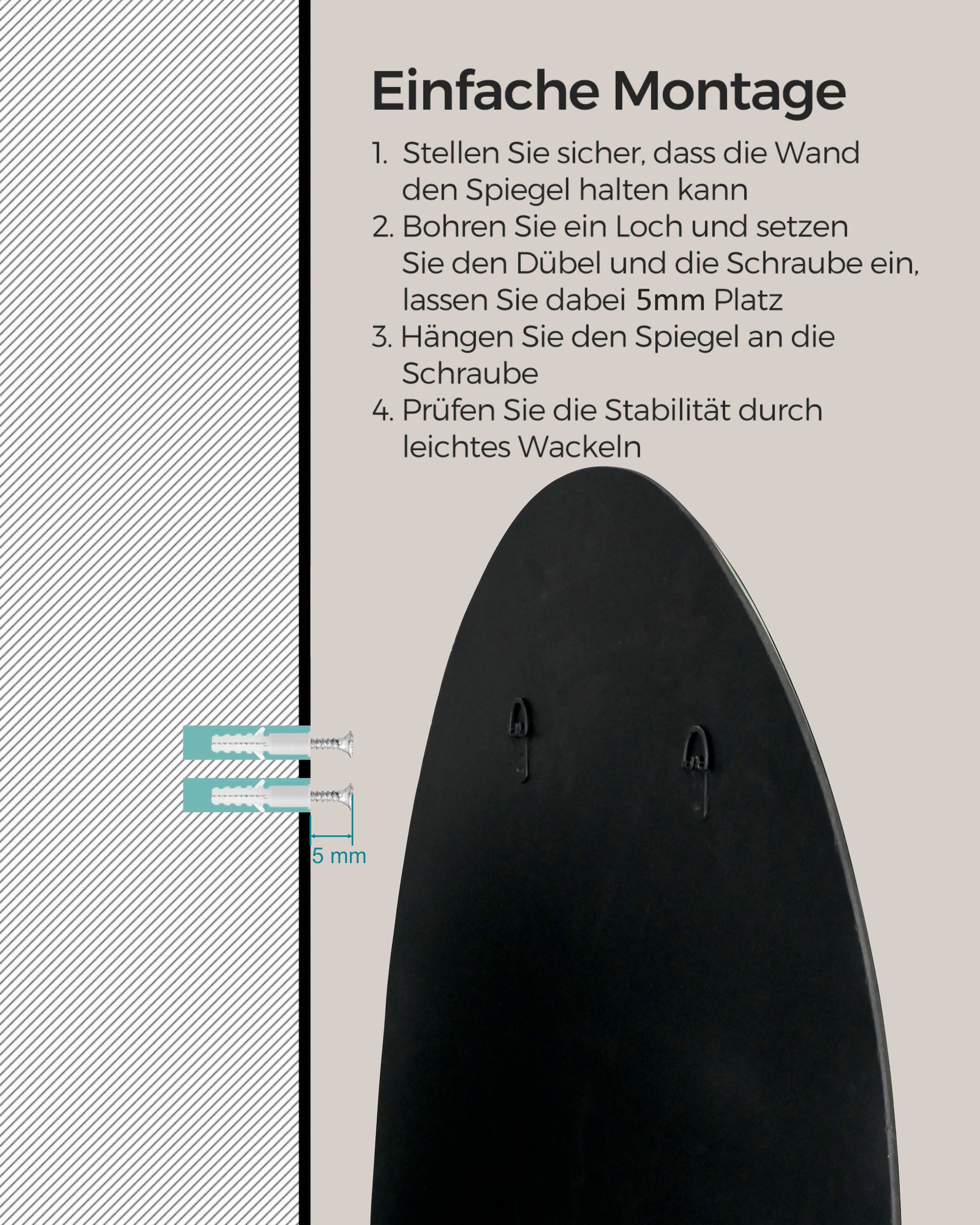 s.Oliver Wandspiegel »Lucee« ovalförmig, ca. 88,5x59cm, mattierter dezenter Rahmen