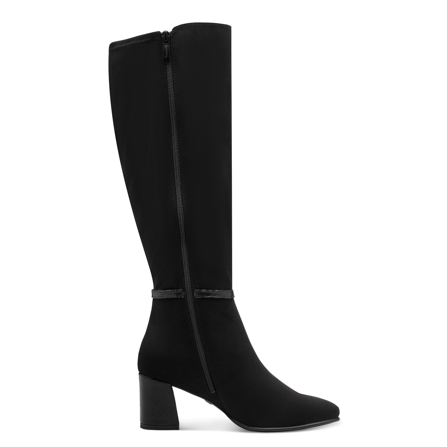 Tamaris Stiefel, Blockabsatz, Langschaftstiefel in veganer Verarbeitung