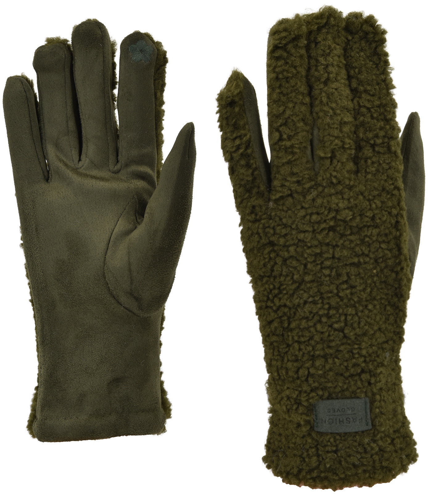 styleBREAKER Fleecehandschuhe "Touchscreen Handschuhe mit Teddyplüsch" 1 Stk.