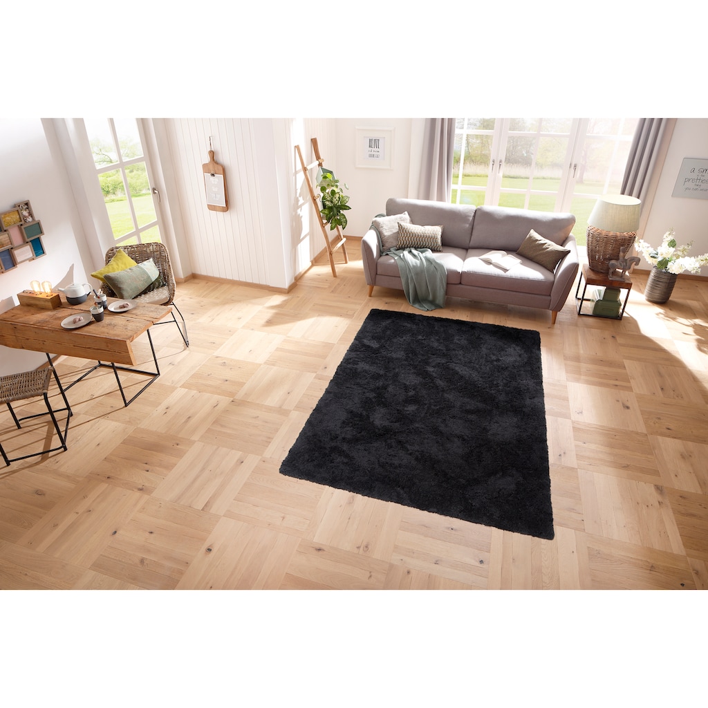 my home Teppich »Desner, Hochflor Teppiche«, rechteckig