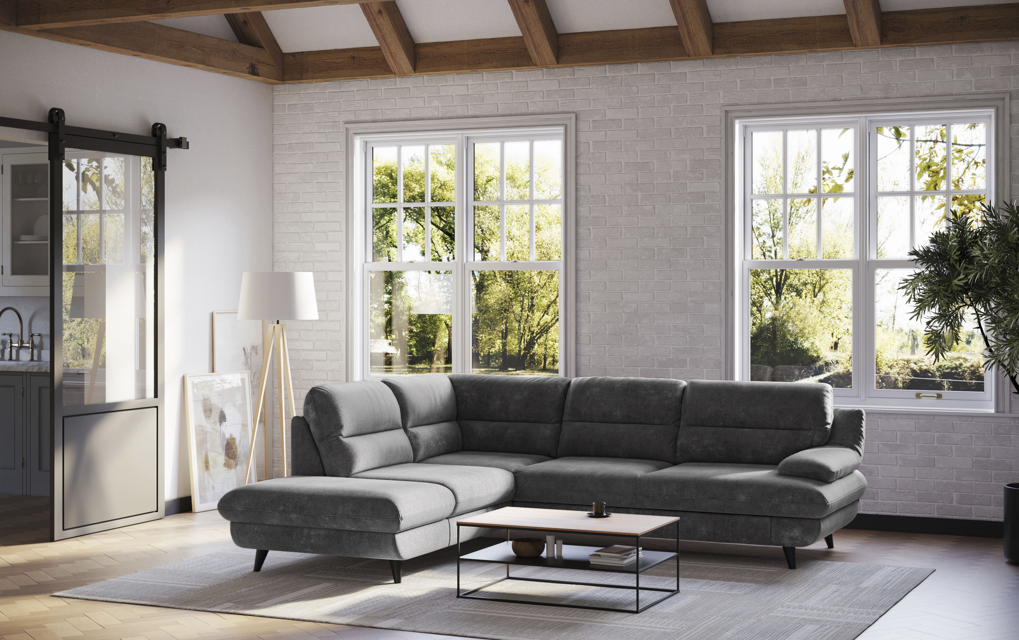 OTTO home Ecksofa "Pike L-Form, B: 266 cm" optional Schlaffunktion & Bettkasten