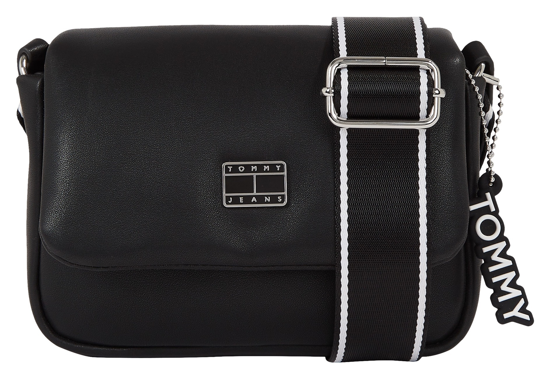 Tommy Jeans Umhängetasche "TJW CITY GIRL SMALL FLAP CROSS", mit Anhänger