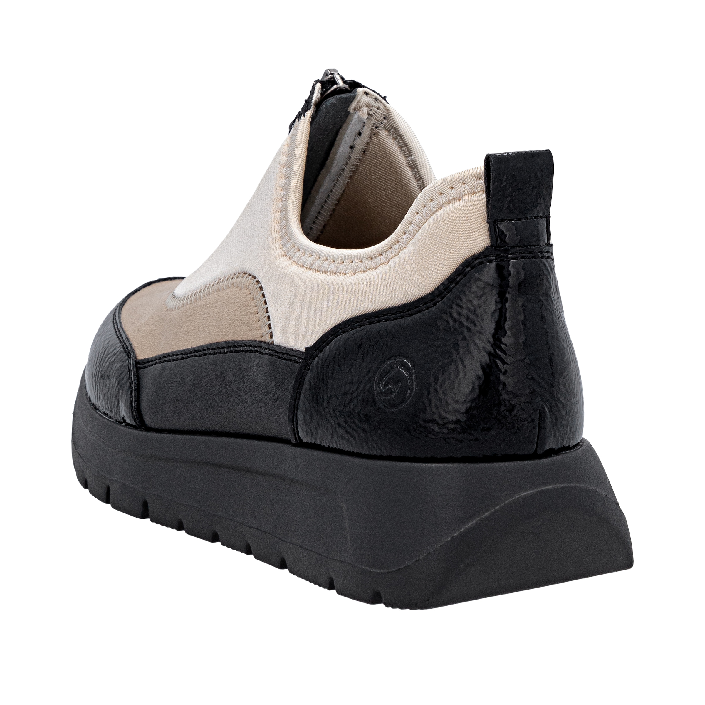 Remonte Plateausneaker, Halbschuh, Casual-Sneaker mit Lackdetails